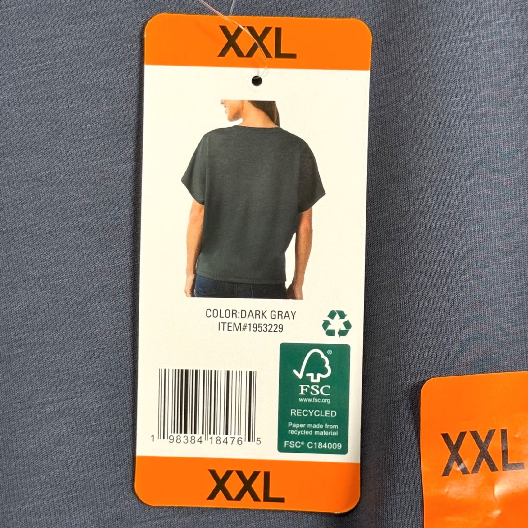 Vintage NWT 32 Degrees Women 2XL Short Sleeve Tee Dark Gray Boxy Relaxed Fit Athleisure Shirt Womens Size 40" / US 18 - 4 Thumbnail