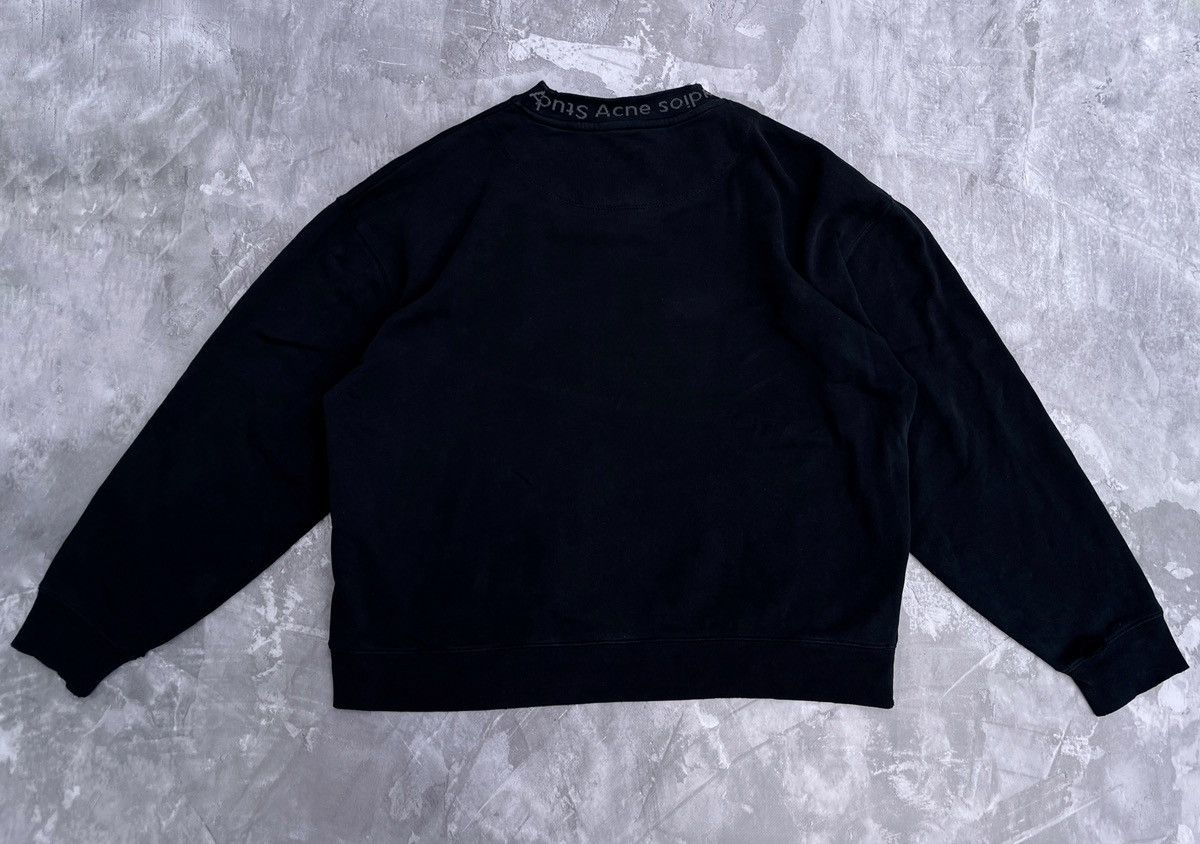 Acne Studios × Designer 🔥ACNE STUDIOS FLOGHO LOGO NECK DISTRESSED SWEATSHIRT Size US M / EU 48-50 / 2 - 7 Thumbnail