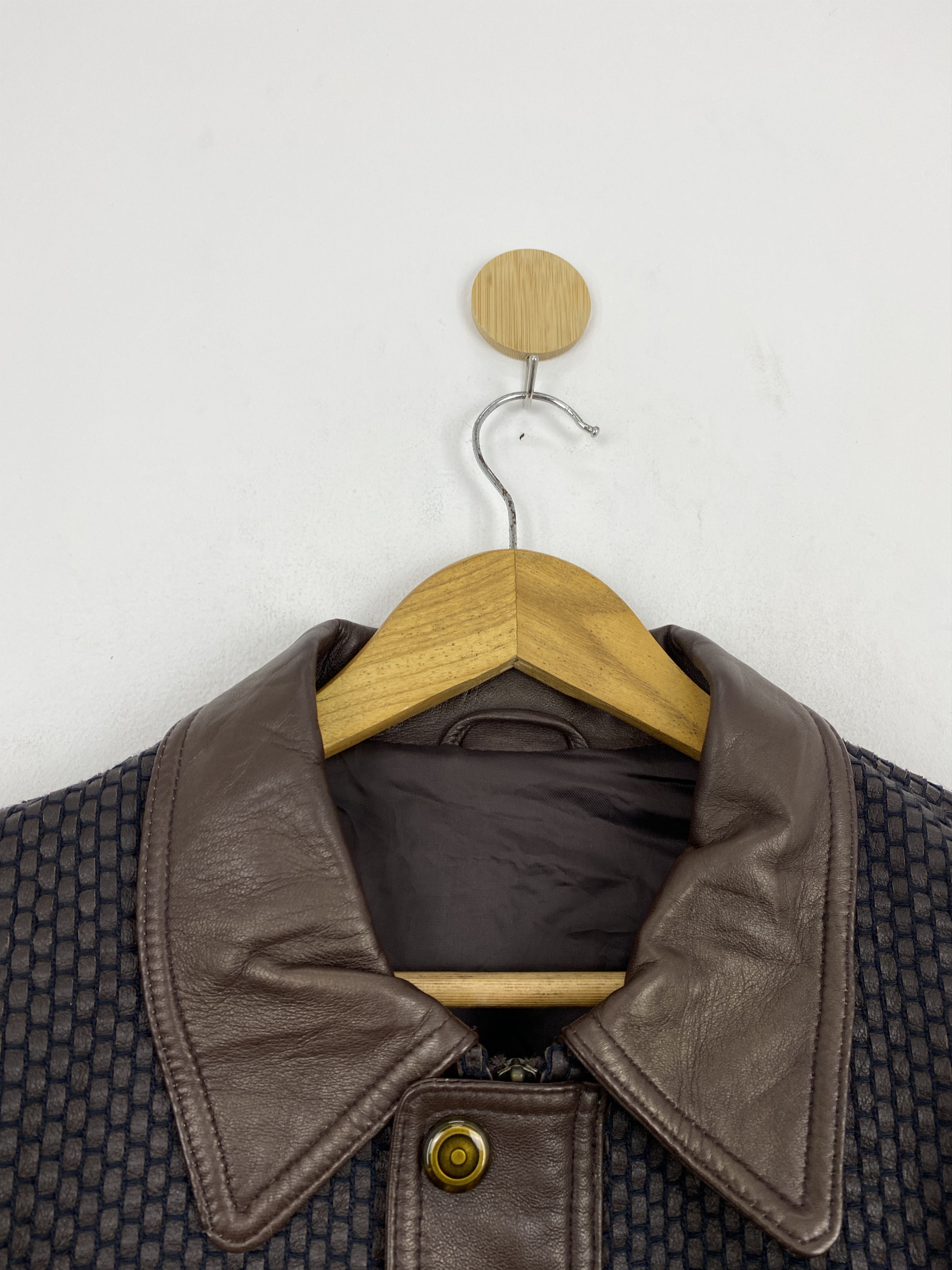 Japanese Brand Vintage Japanese Brand Checkers Leather Jacket MJ0072Z Size US L / EU 52-54 / 3 - 9 Thumbnail