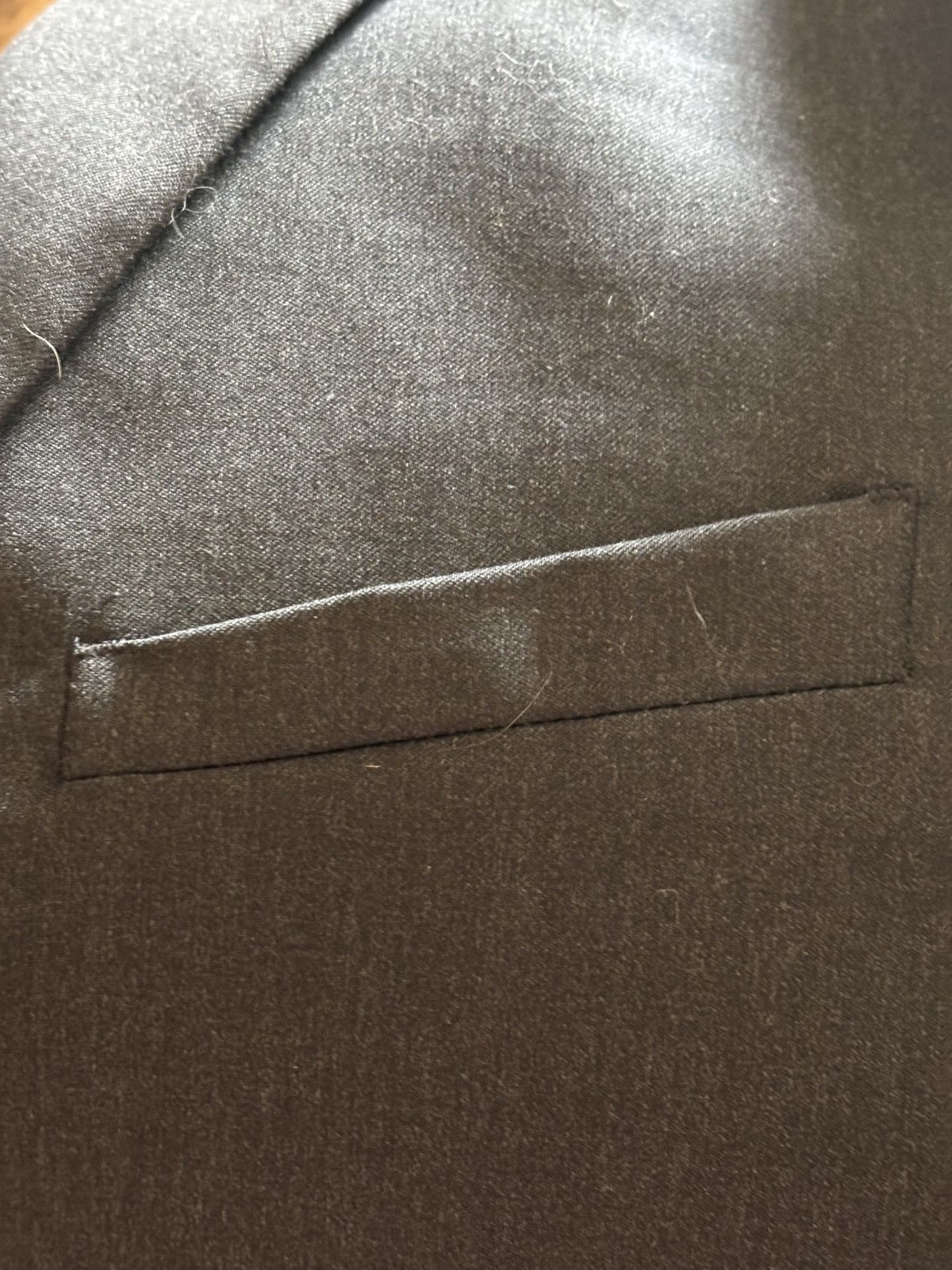Mugler Grey flanel super 100’s mugler blazer with zip pockets Size 46R - 6 Thumbnail