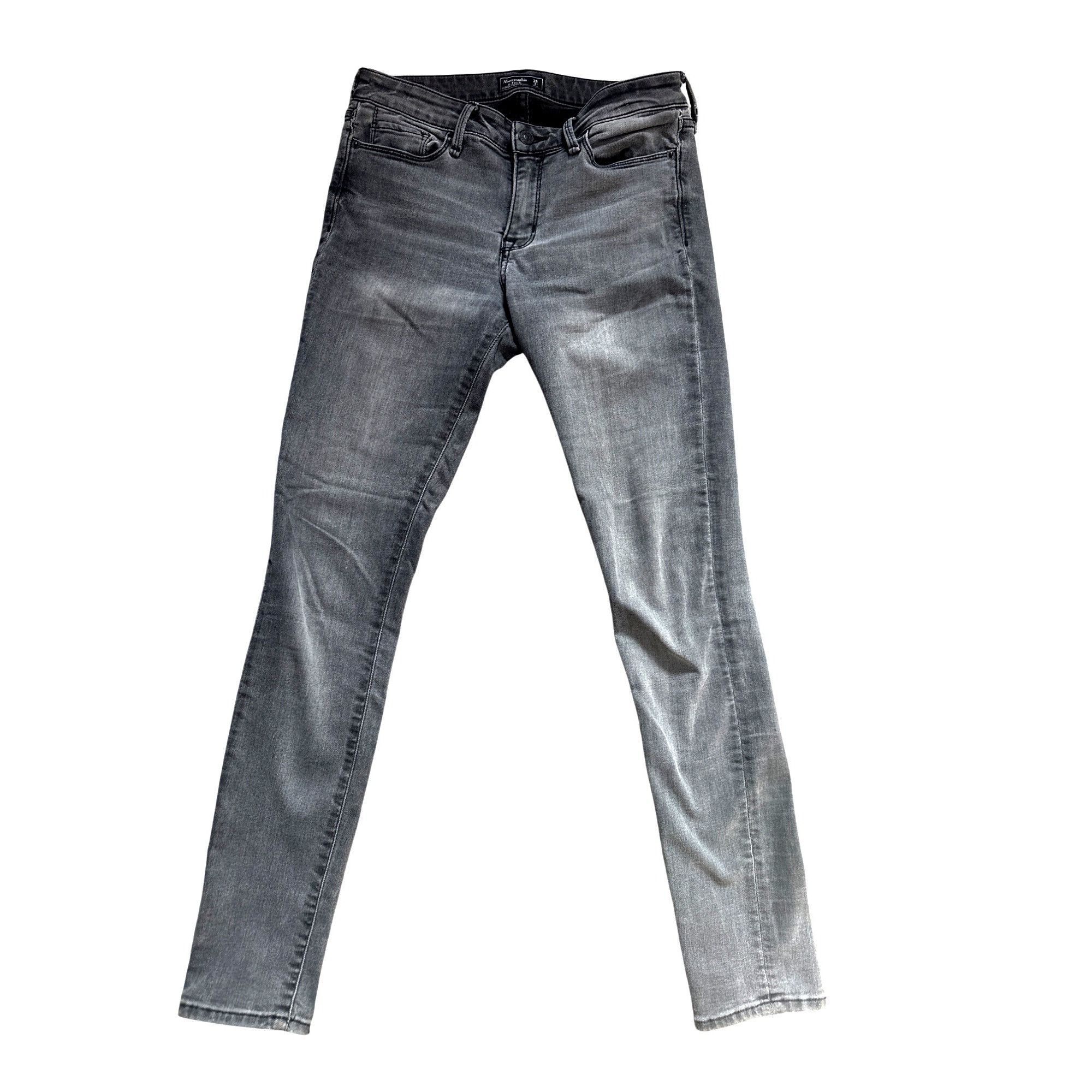 Abercrombie & Fitch Abercrombie Fitch 26 Harper Super Skinny Jeans Gray Washed S Size 26" / US 2 / IT 38 - 2 Thumbnail