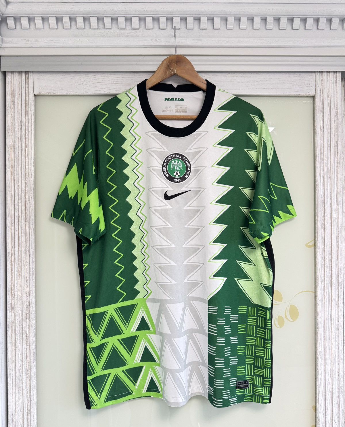 Nike Nigeria 2020-2021 Home Soccer Jersey Football Shirt Kit Size US XL / EU 56 / 4 - 1 Thumbnail