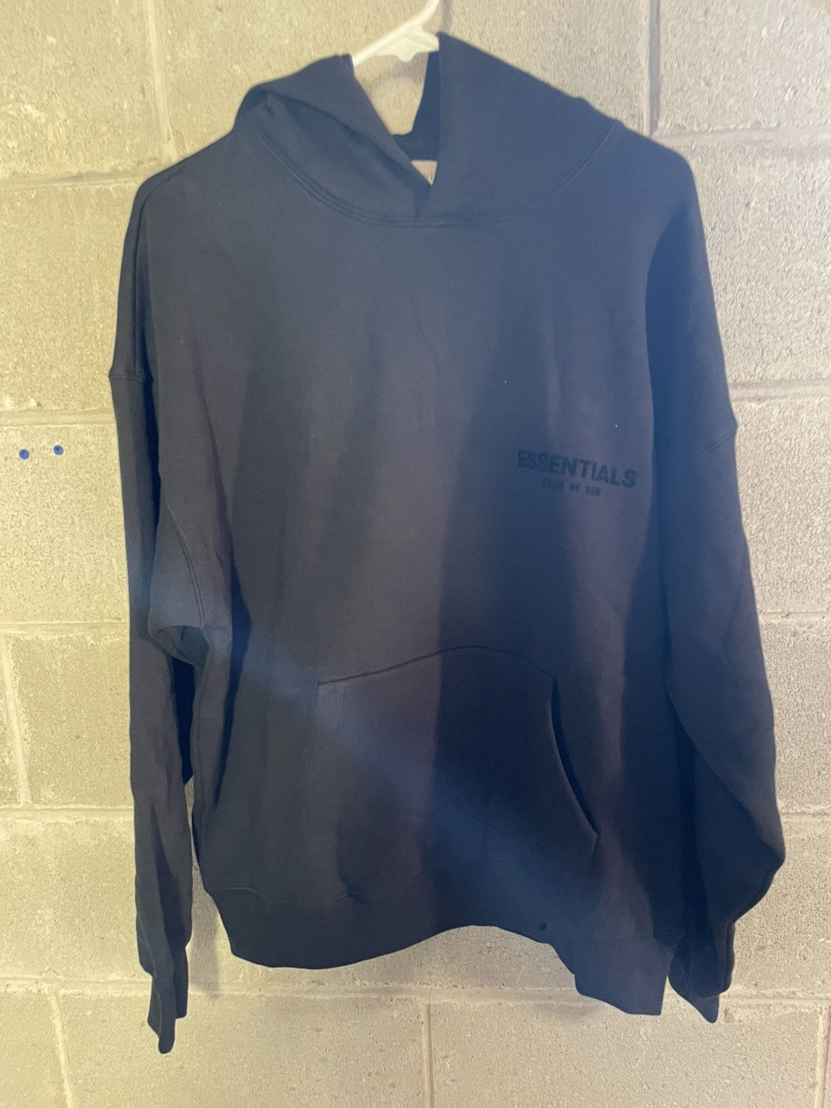 image of Black Essantials Fear Of God Hoodie ( Slim), Men's (Size Small)