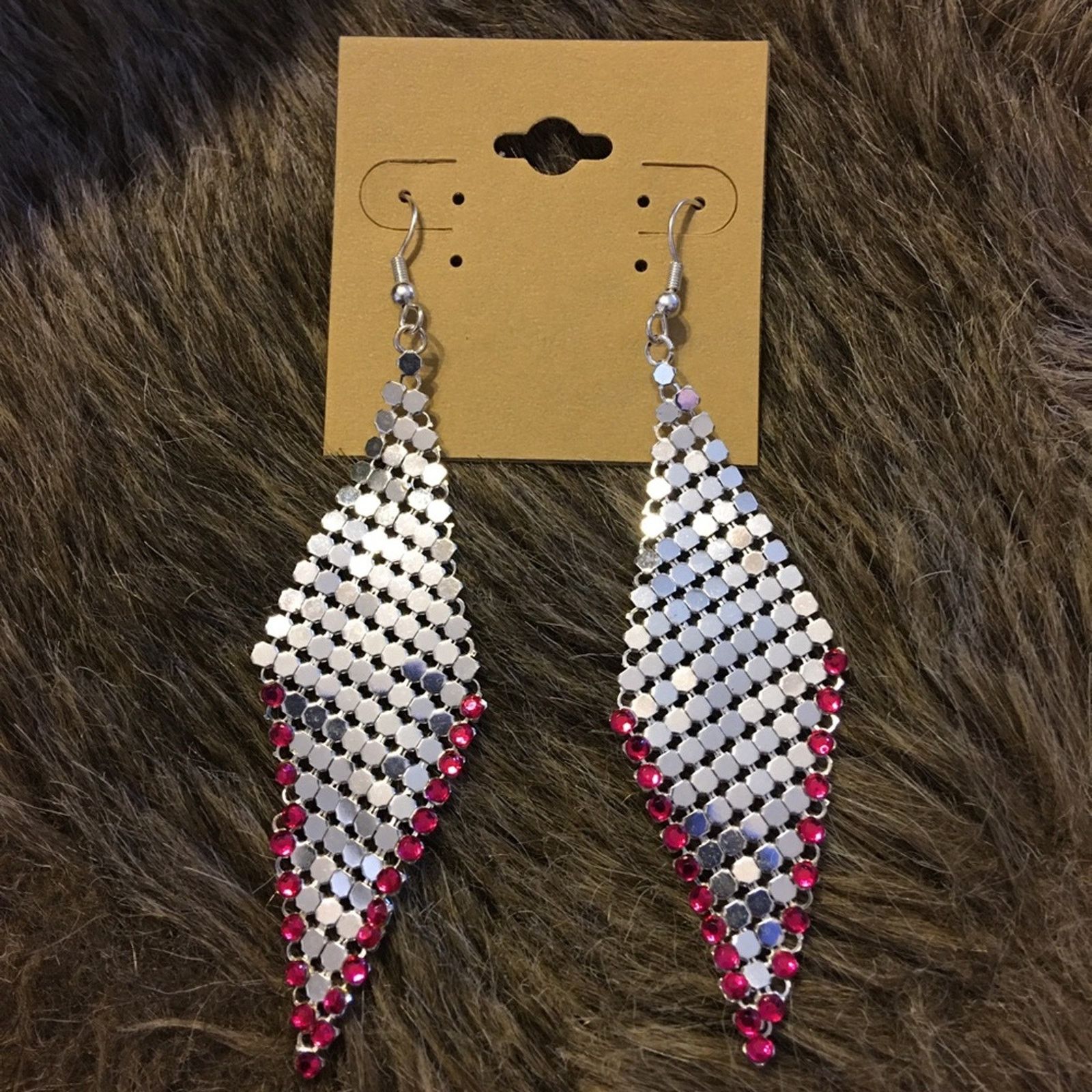 Vintage Vintage 80s silver tone mesh rock star earrings Size ONE SIZE - 1 Thumbnail