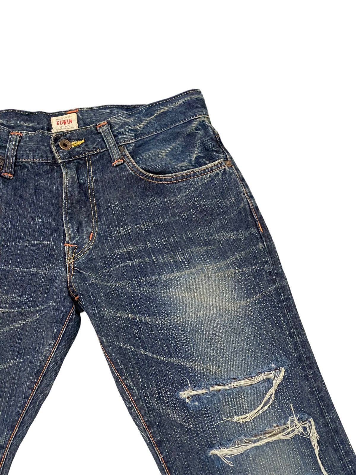 Edwin Flare Jeans Edwin Japan Faded Distress Boot Cut 8🟦3 Size US 32 / EU 48 - 9 Thumbnail