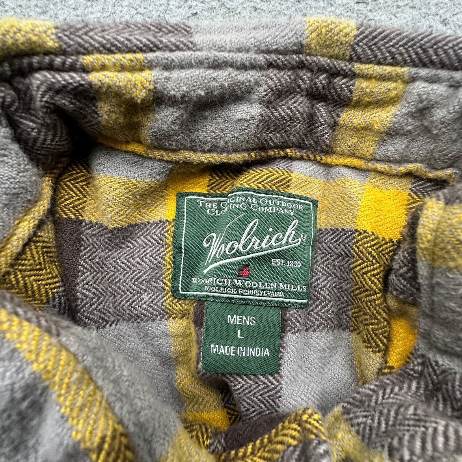 Woolrich Woolen Mills Woolrich Oxbow Bend Flannel Shirt Mens L Plaid Yellow Gray Size US L / EU 52-54 / 3 - 3 Thumbnail