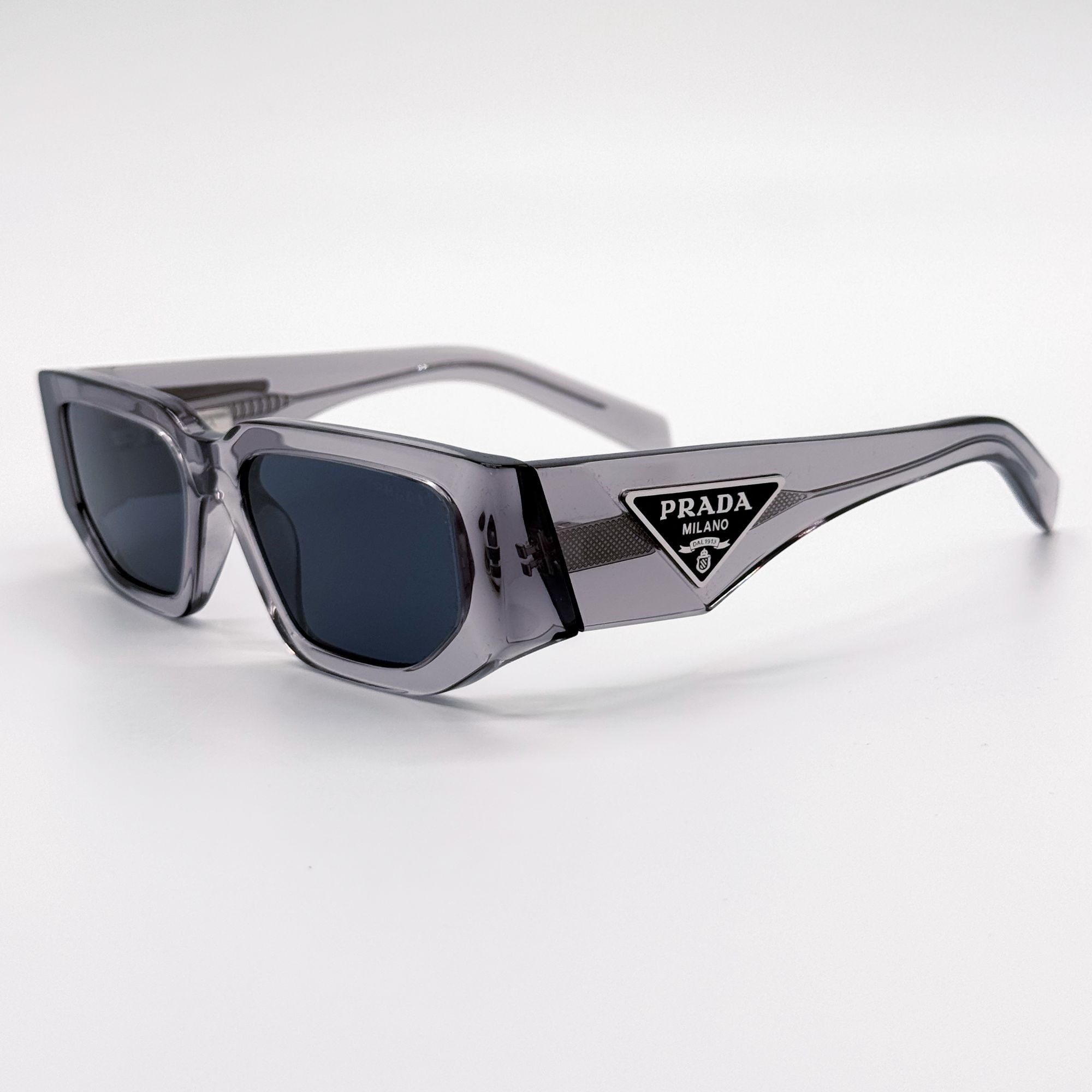 Prada NEW PRADA SUNGLASSES PR09ZS 18S09T TRANSPARENT GRAY UNISEX Size ONE SIZE - 2 Thumbnail