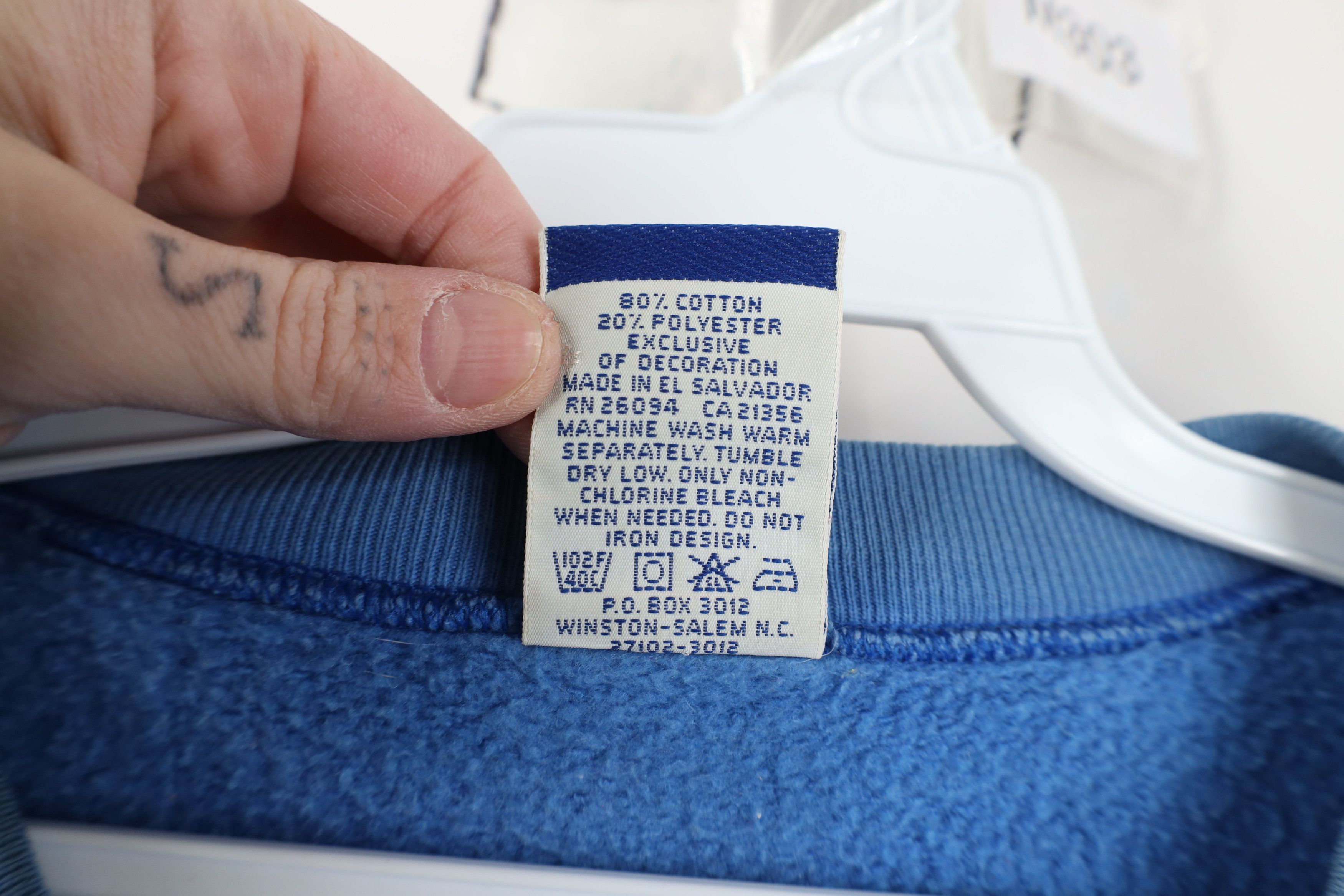 Champion Vintage 90s Champion Spell Crewneck Sweatshirt Light Blue Size US XL / EU 56 / 4 - 10 Thumbnail