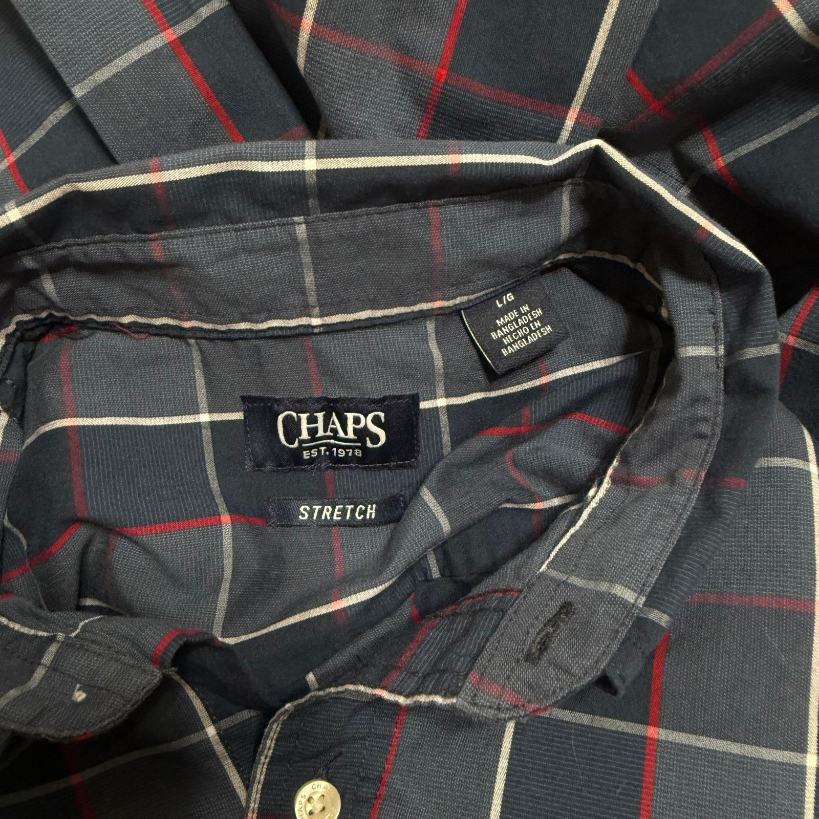 Chaps Chaps Stretch Plaid Button-Down Shirt | Sz L Size US L / EU 52-54 / 3 - 6 Thumbnail