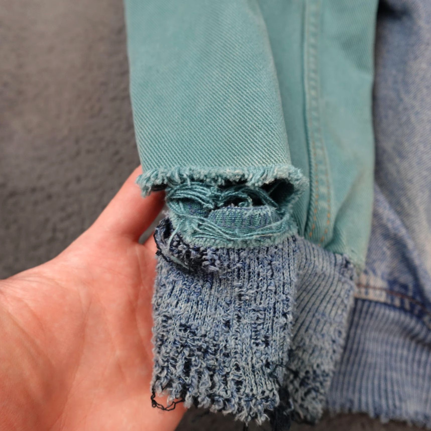 Vintage VINTAGE International Denim Jacket Mens Large Blue Denim 90s PCL Safety Award Distressed Workwear Casual Size US M / EU 48-50 / 2 - 5 Thumbnail