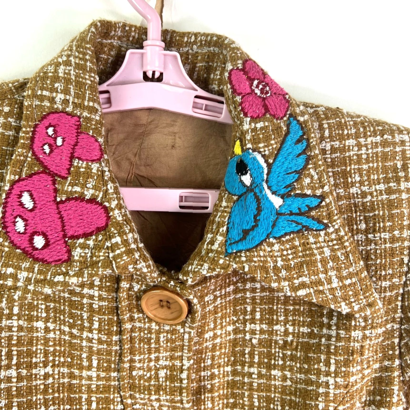 Vintage VINTAGE 70'S Peace Love Shrooms Dagger Collar Jacket Womens S/M Way Cool Tan Jazz Size S / US 4 / IT 40 - 6 Thumbnail
