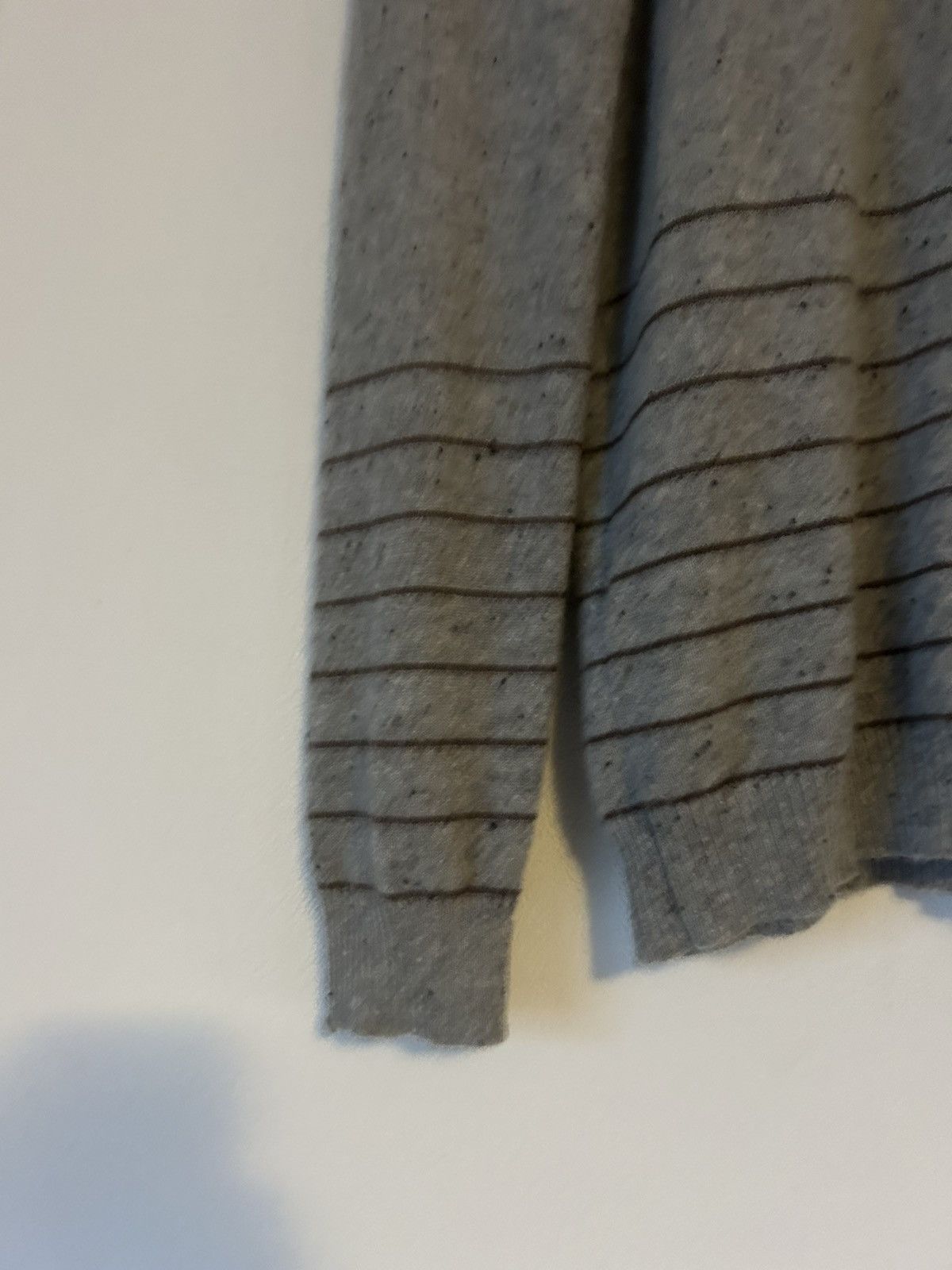 Marni Marni Grey Cashmere Knit Sweater with Striped Detail Size US S / EU 44-46 / 1 - 5 Thumbnail