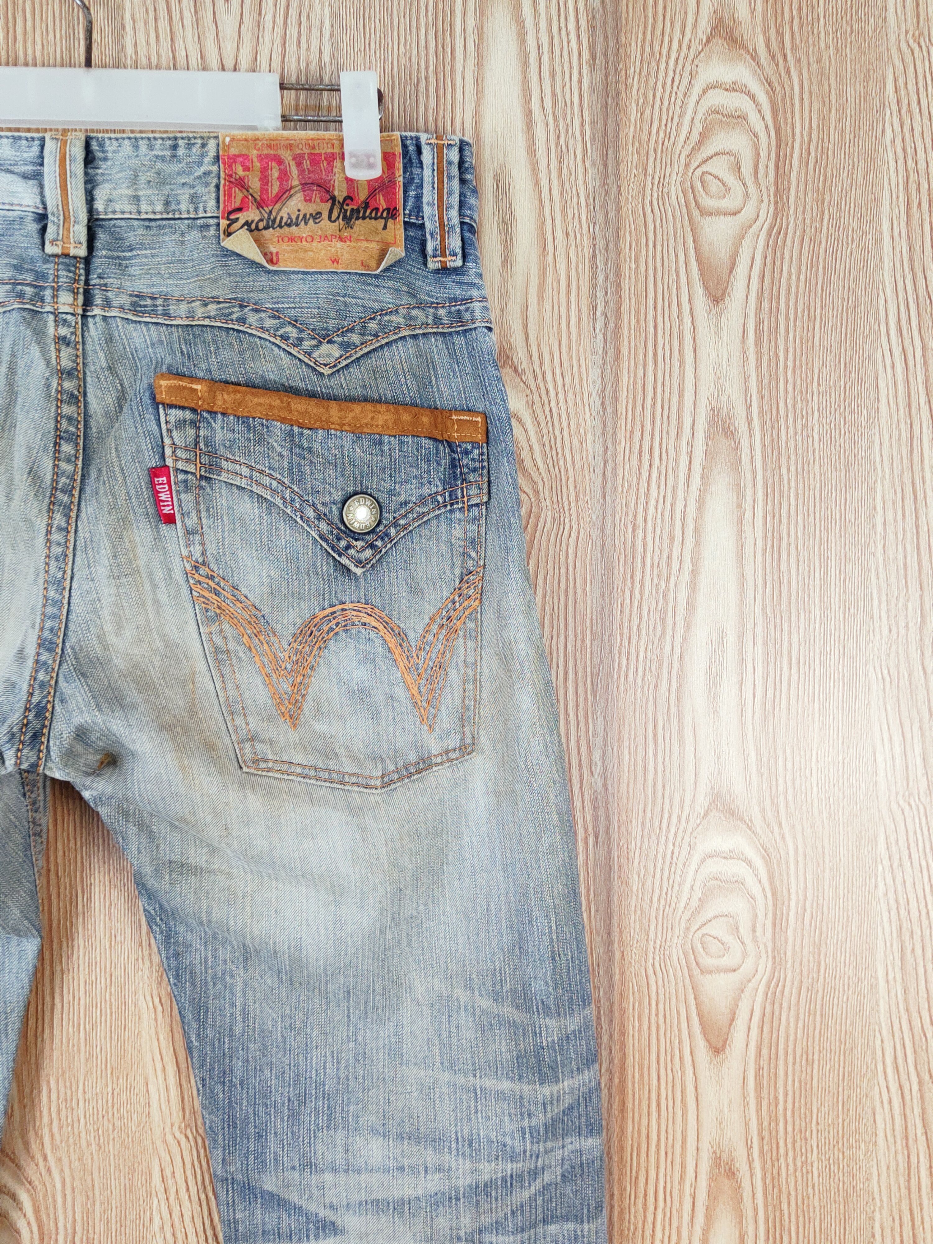 Edwin Edwin Blue Faded Distressed Ripped Jeans #W507 Size US 32 / EU 48 - 14 Thumbnail