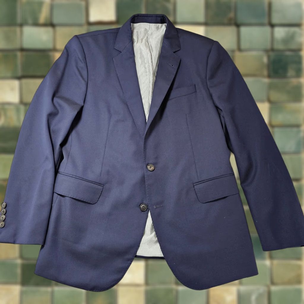 Brooklyn Tailors Brooklyn Tailors Blazer Womens XL Navy Wool Full Canvas 2 Button Notch Lapel Regular Jacket Long Sleeve Solid Size XL / US 12-14 / IT 48-50 - 1 Thumbnail