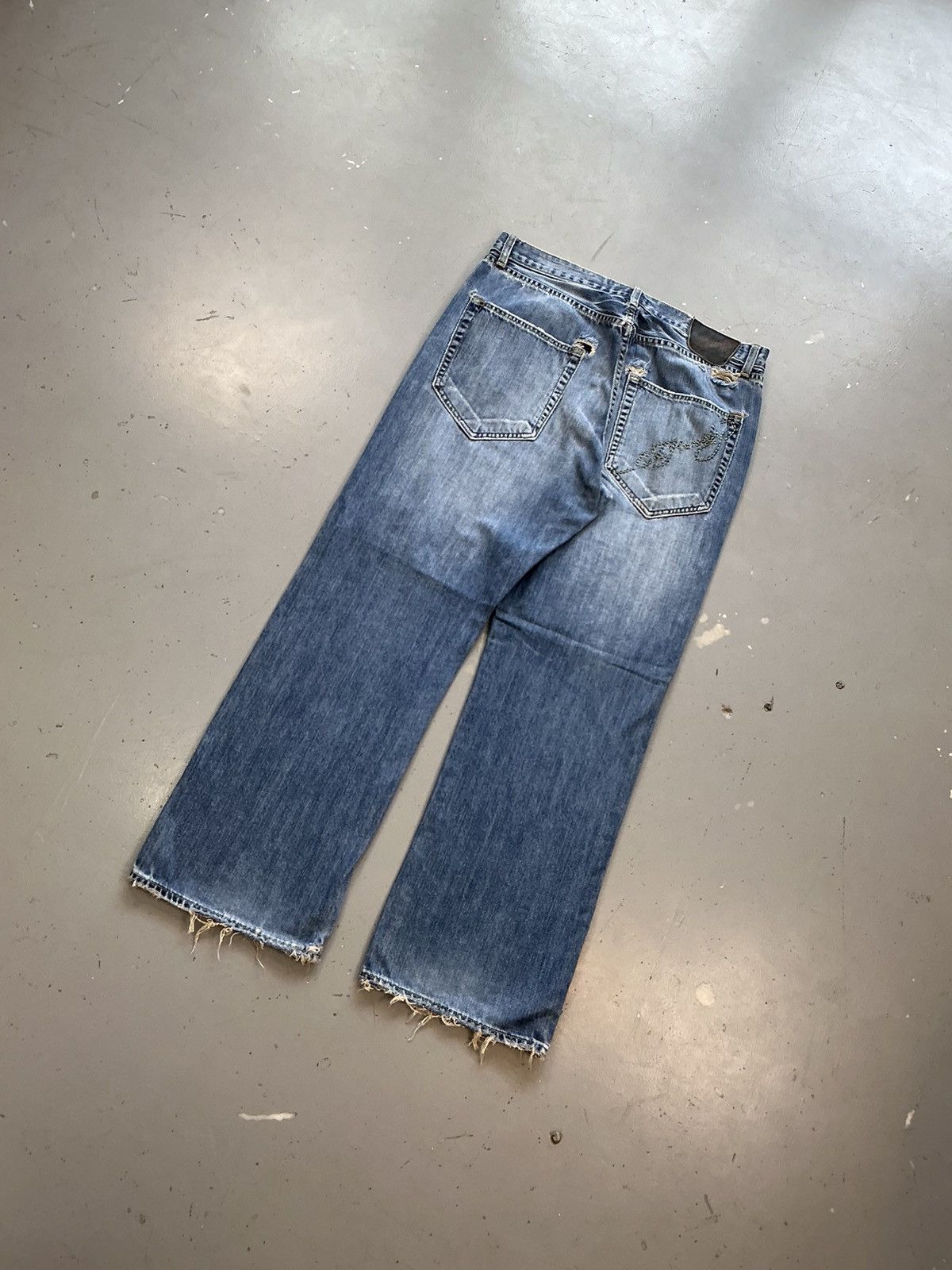 Ed Hardy × Vintage Vintage Edhardy distressed straight denim Size US 34 / EU 50 - 10 Thumbnail