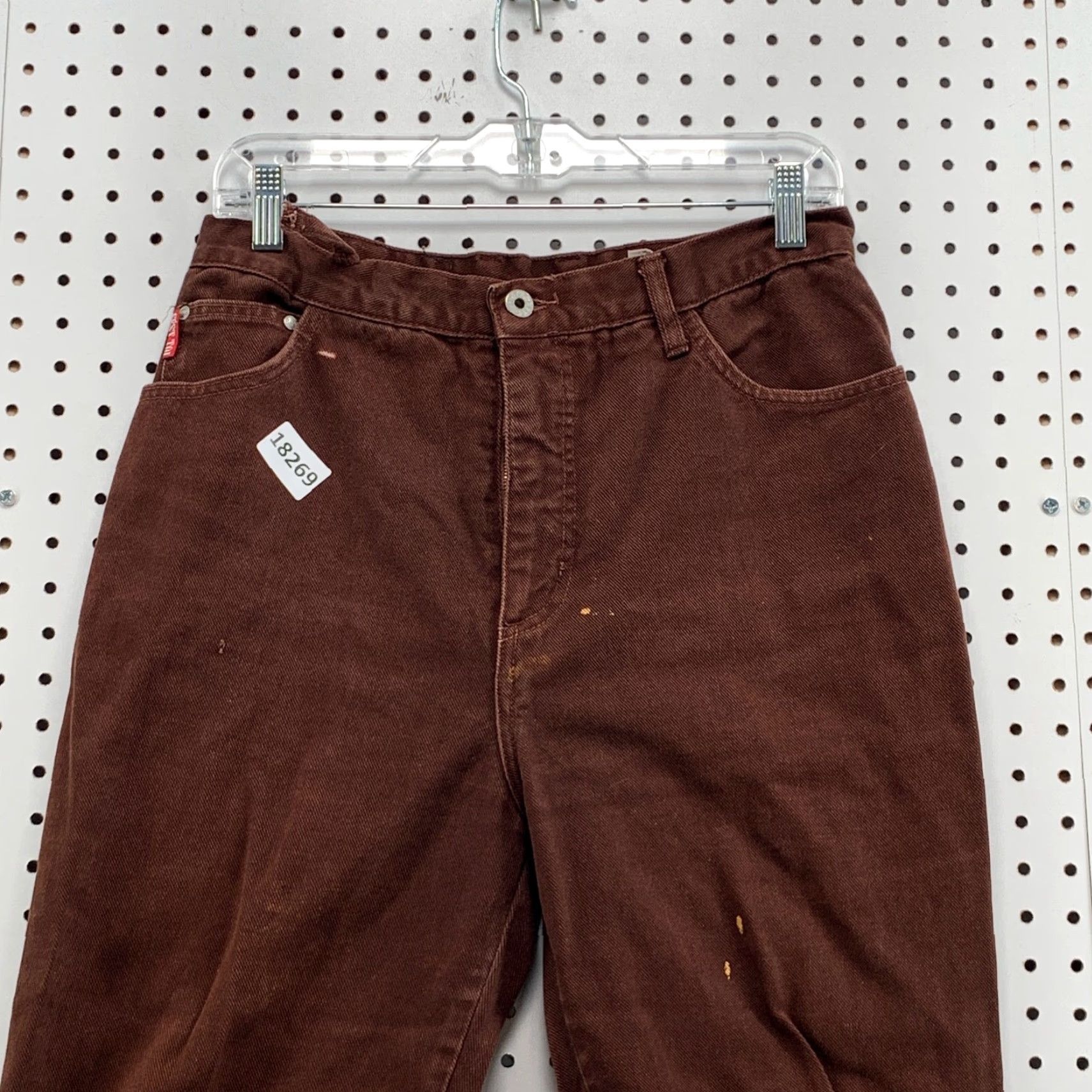 Denime VINTAGE C'est Toi Jeans Tapered Brown Denim 29 29.5 Inseam 29 Waist 29 USA Made Womens Size 29" - 2 Thumbnail