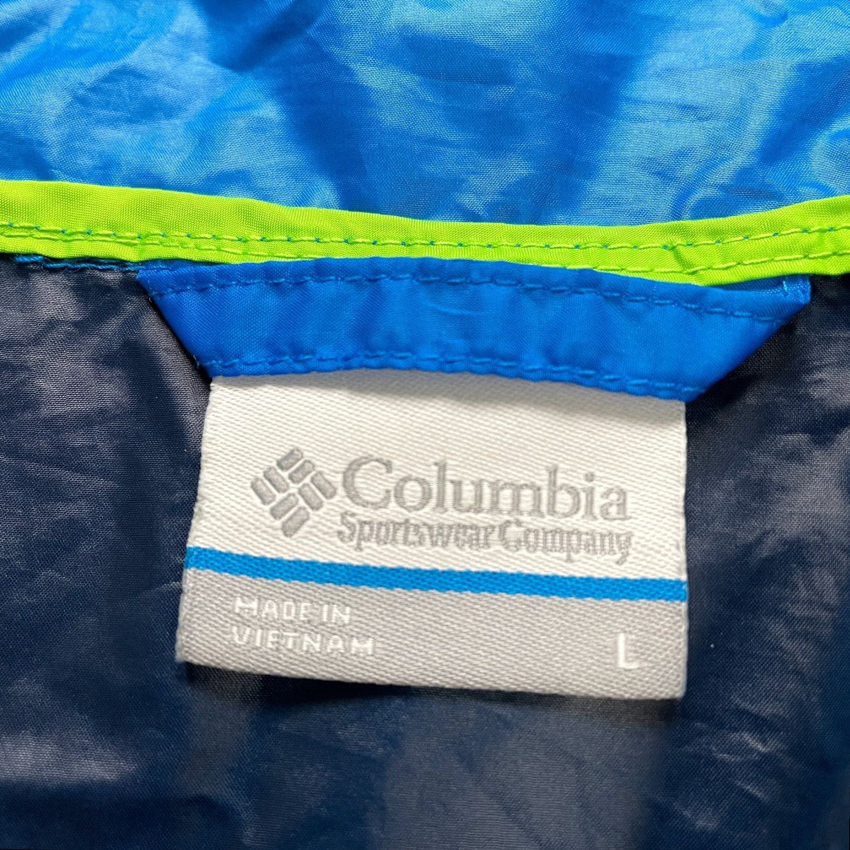 Vintage Columbia Jacket Mens Large Blue Lightweight Windbreaker Full Zip Hooded Activewear Casual Travel Size US L / EU 52-54 / 3 - 5 Thumbnail