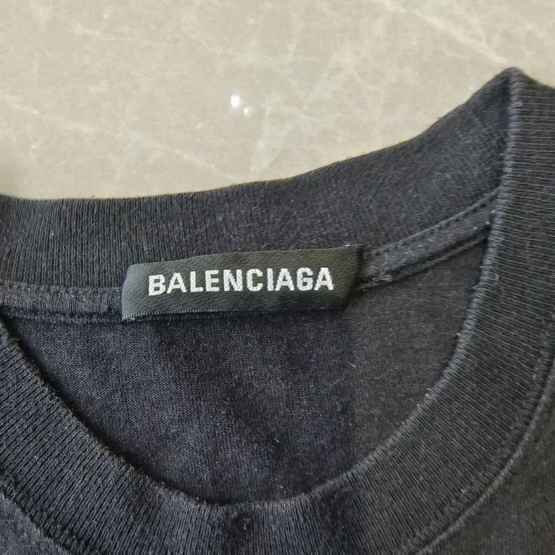 Balenciaga Balenciaga Black Watch Dial Printed Logo Round Neck Short Size US XS / EU 42 / 0 - 4 Thumbnail