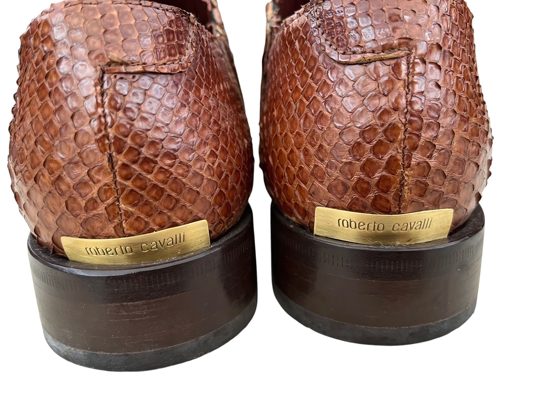 Roberto Cavalli ARCHIVE REAL PYTHON SKIN LEATHER SHOES Size US 8 / EU 41 - 3 Thumbnail