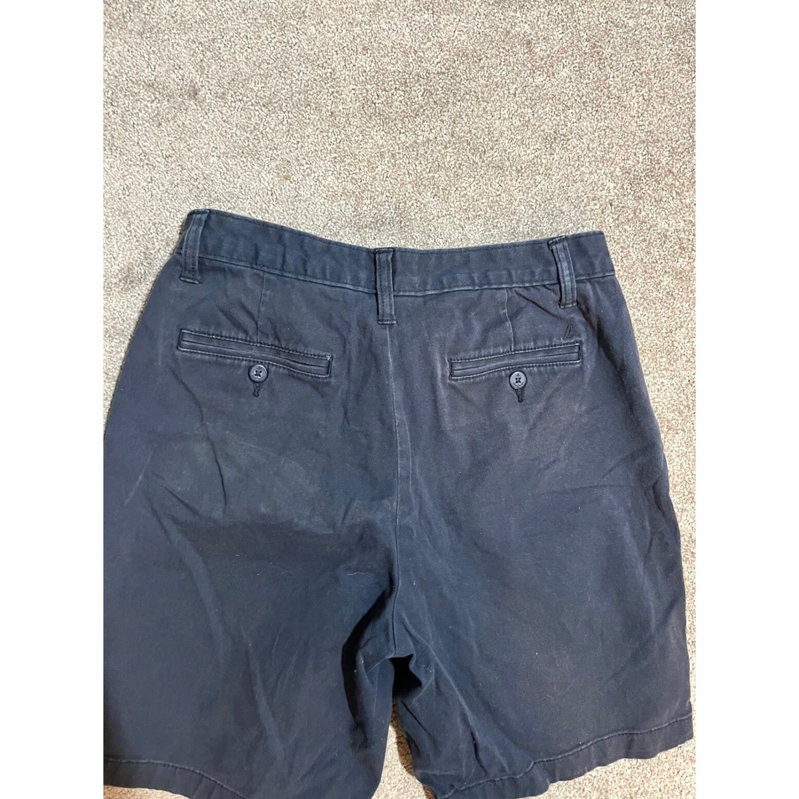 Nautica Nautica Navy Blue Men Shorts Size 30W The Deck Short Classic Fit Distressed Soli Size US 30 / EU 46 - 2 Thumbnail