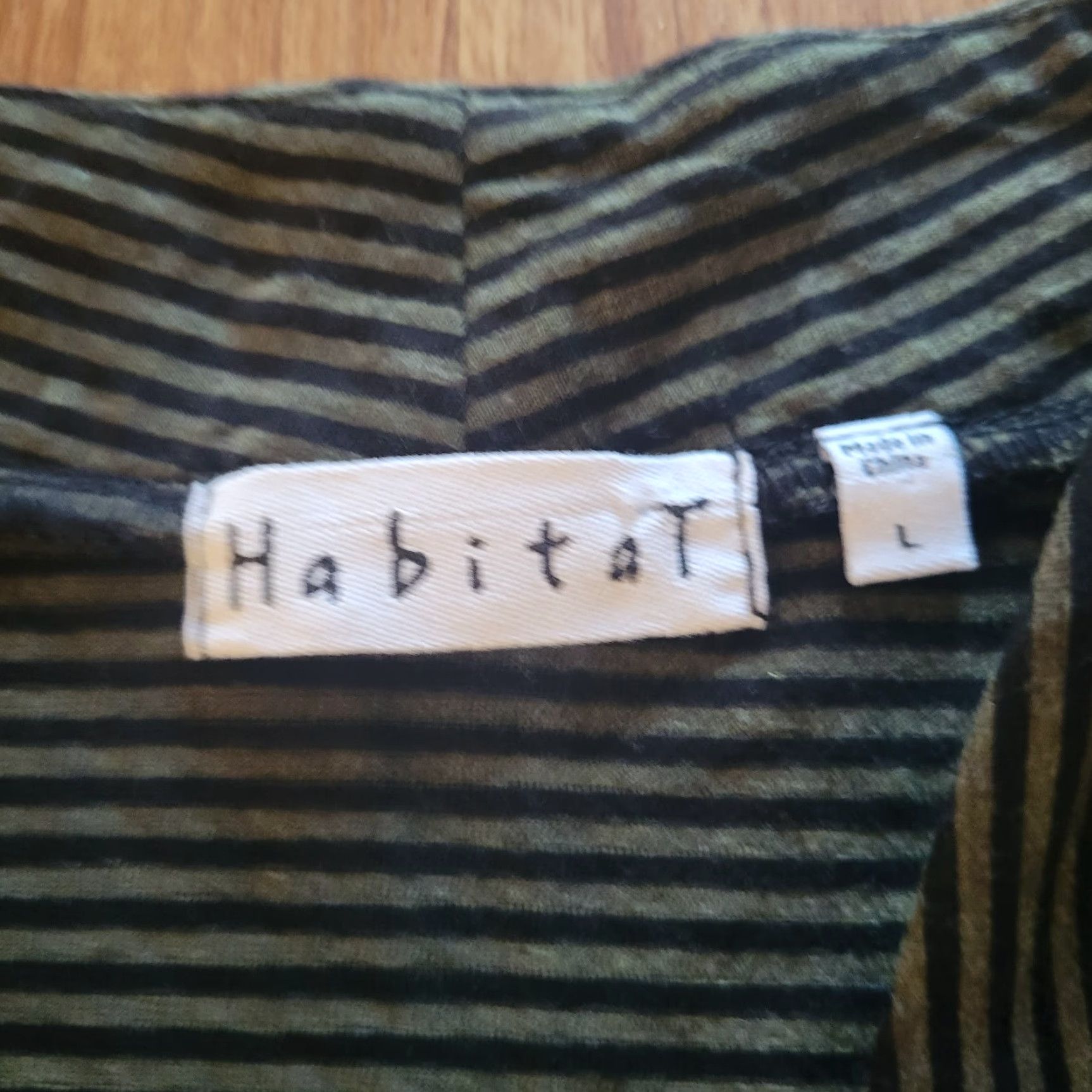 Habitat Habitat Cardigan Top Shirt Womens Large Green Black Striped Open Front Everyday Size L / US 10 / IT 46 - 4 Thumbnail