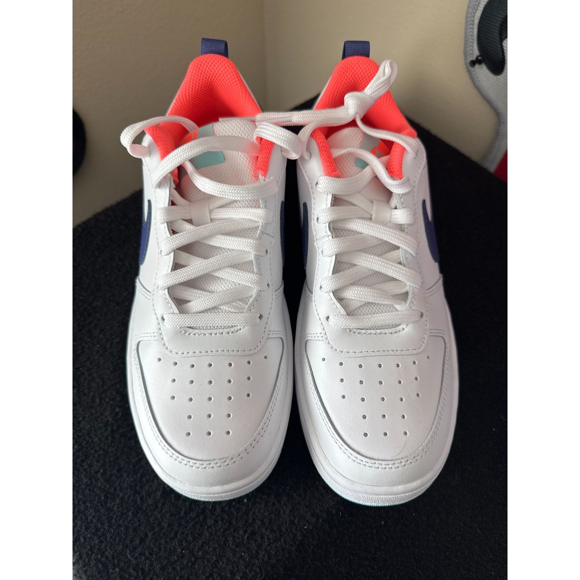 Nike Kids Nike Court Borough Low 2 GS 'White Dark Purple Dust' Bl Size US 7 / IT 37 - 3 Thumbnail