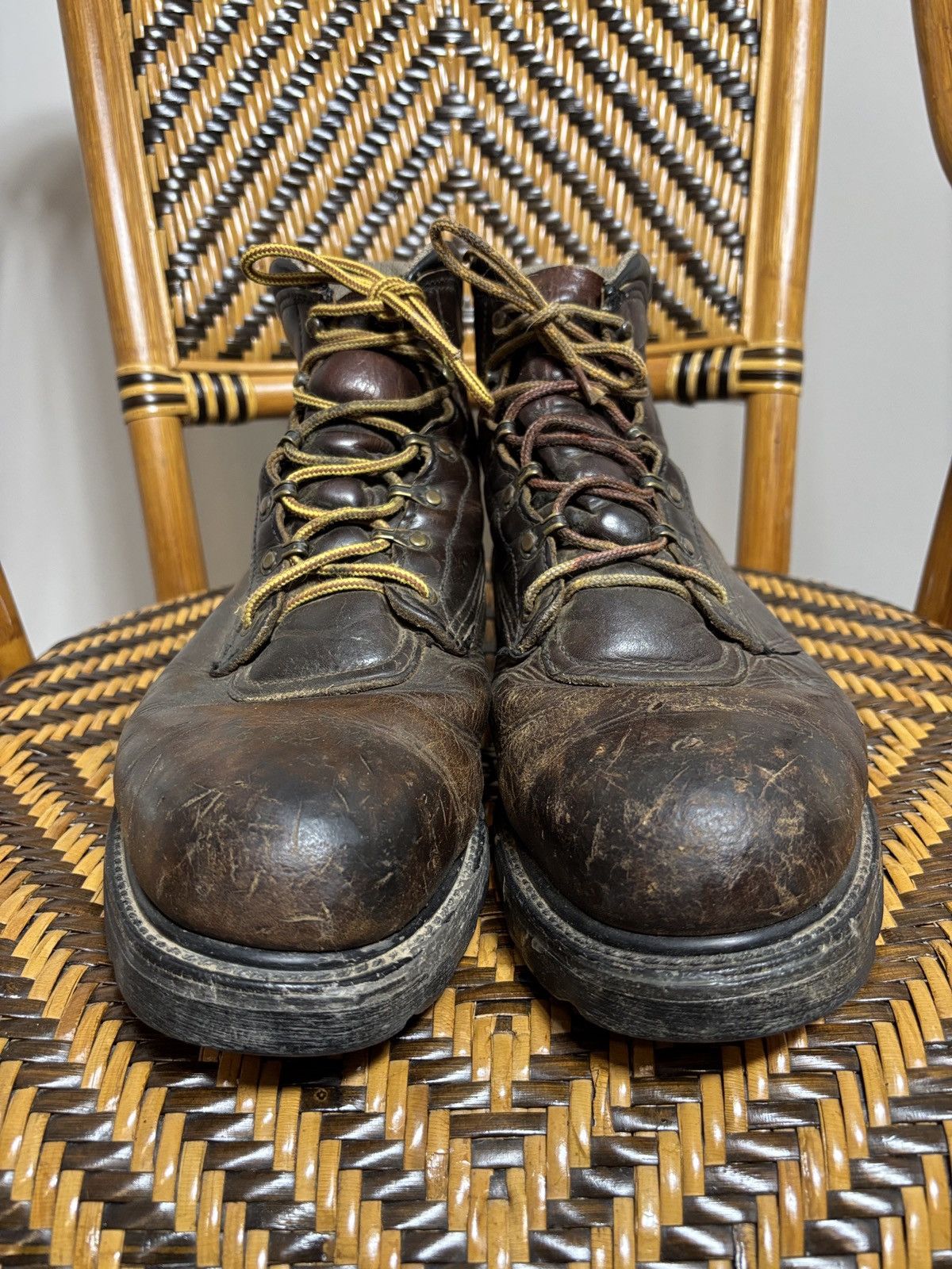 Red Wing VTG Red Wing 2263 Work Boots 0.5 Brown Leather Steel Toe USA Size US 10.5 / EU 43-44 - 2 Thumbnail