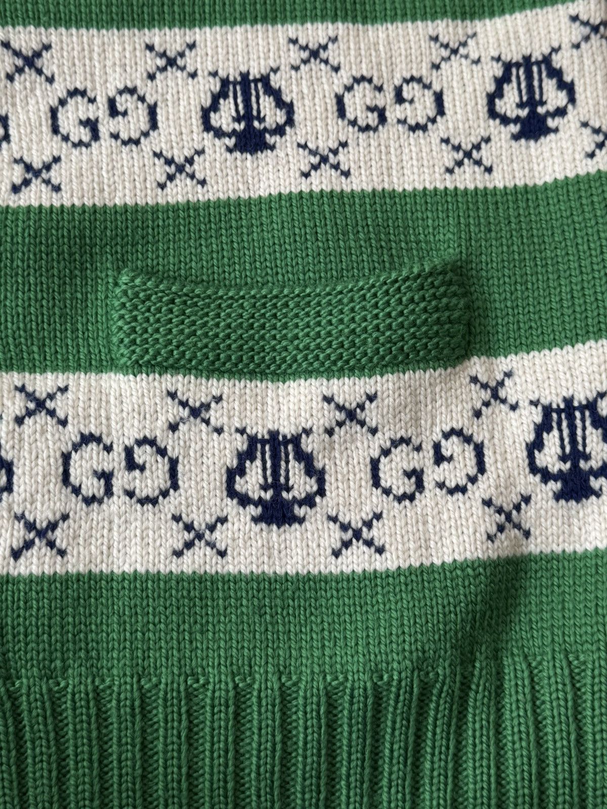 Gucci Gucci Green Lyre Stripe Cardigan Size US XL / EU 56 / 4 - 6 Thumbnail
