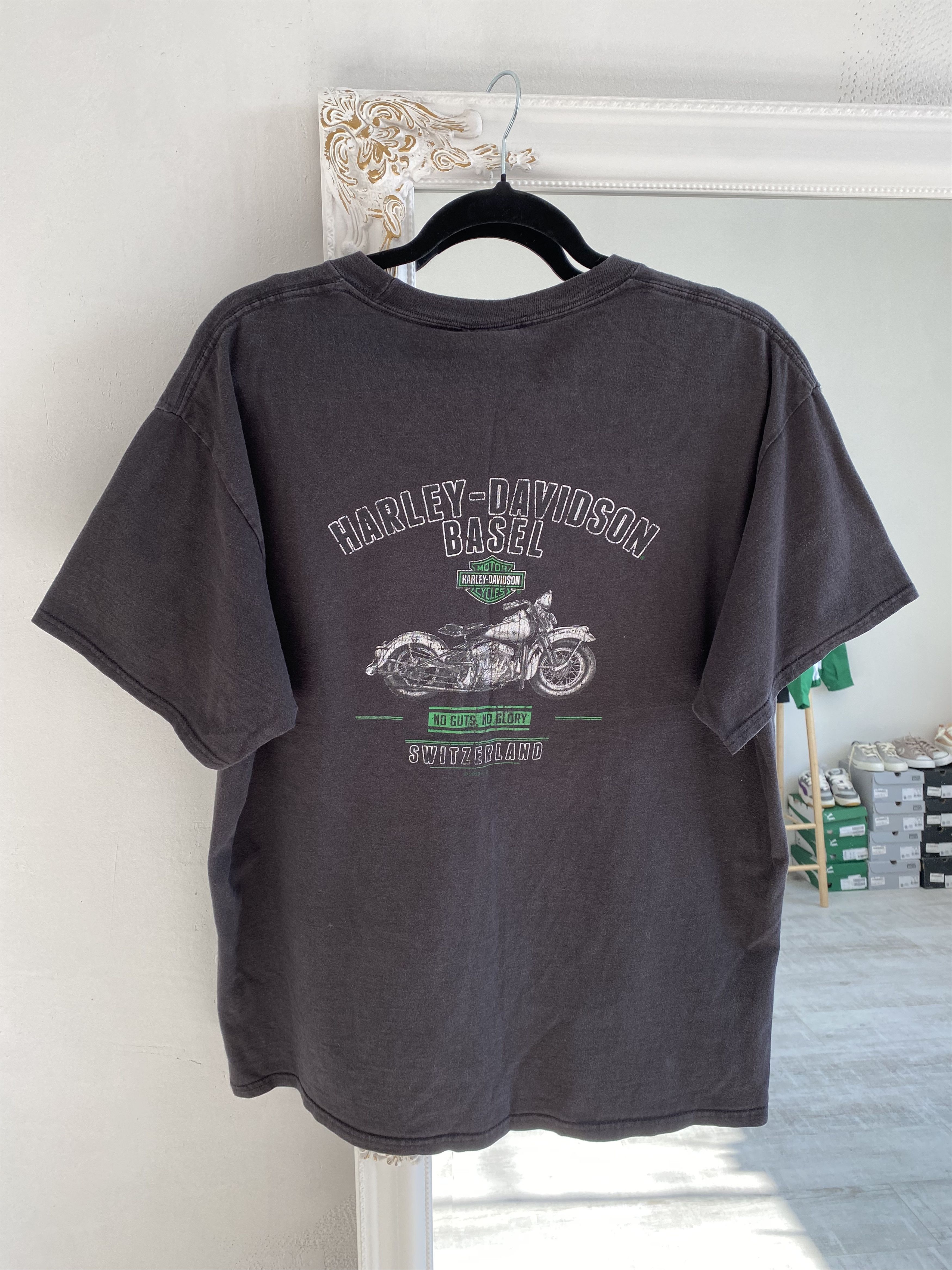 Harley Davidson Harley Davidson Switzerland Washed Black Tee T Shirt Size US L / EU 52-54 / 3 - 4 Thumbnail