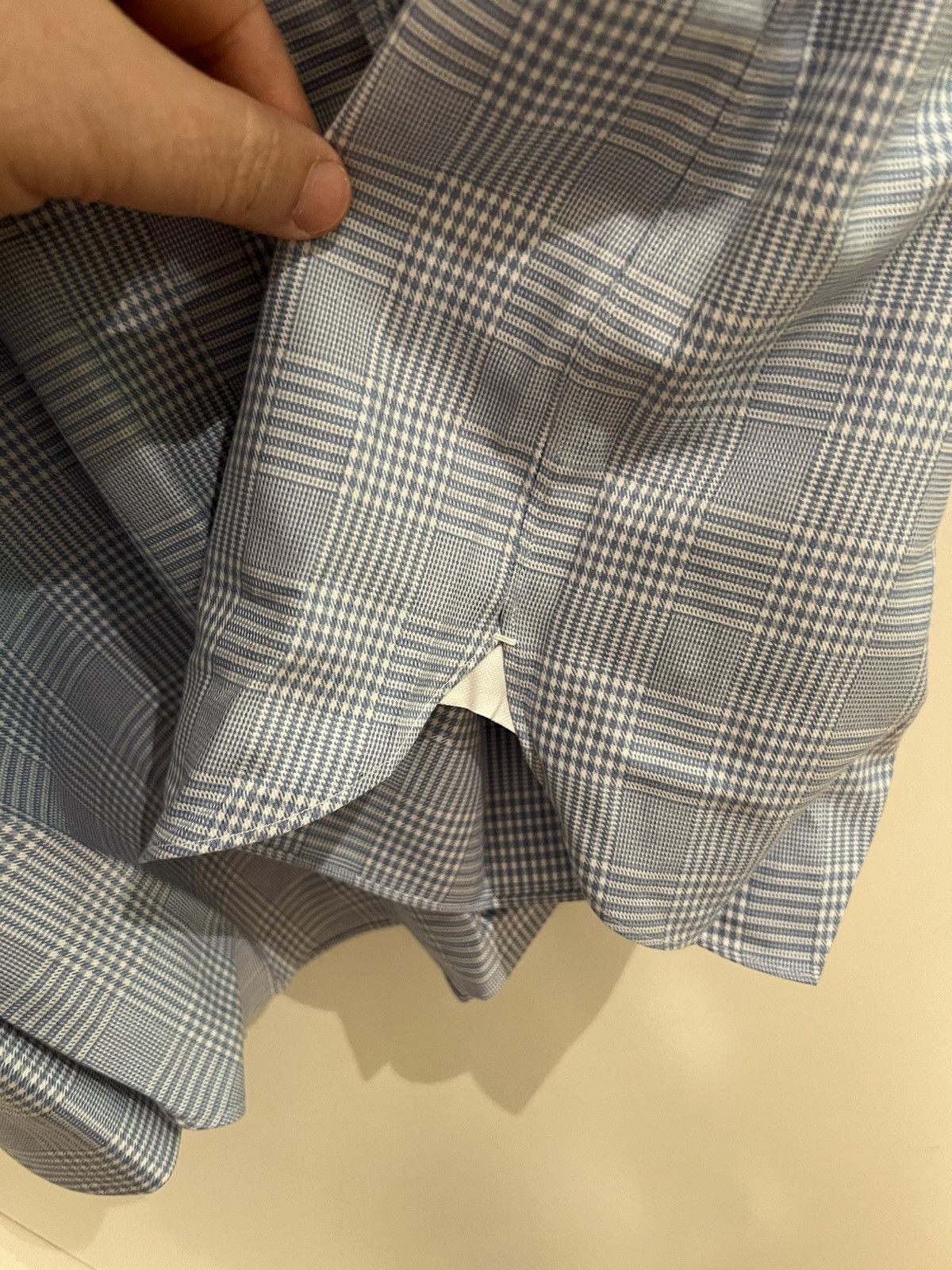 Tom Ford TOM FORD Blue White Tartan Size 17.5 44 Long Sleeves Size US L / EU 52-54 / 3 - 4 Thumbnail
