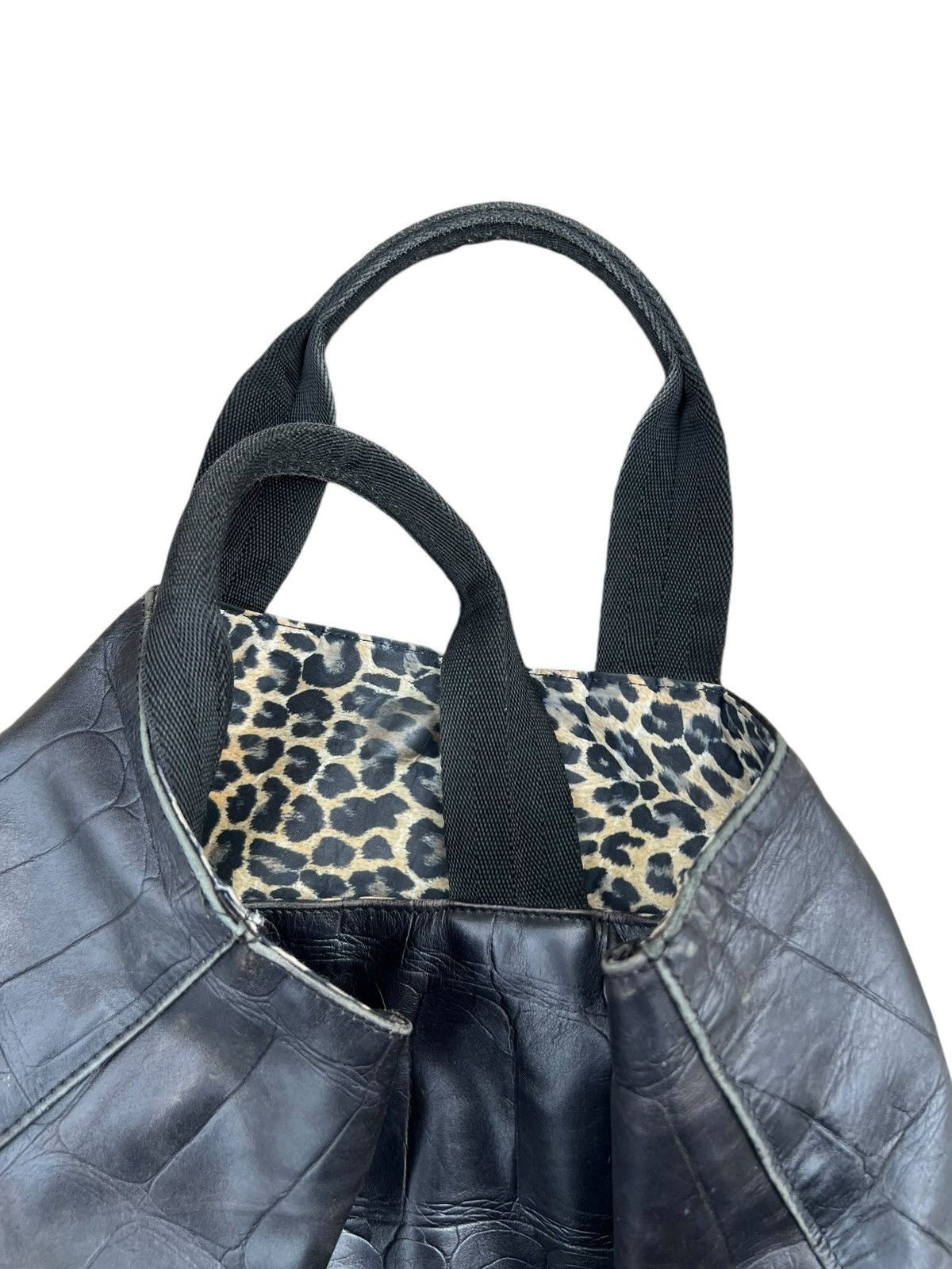 Leather Vintage PLINIO Visona Scratches Patina Croc Leather Tote Bag Size ONE SIZE - 24 Thumbnail