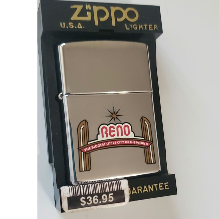 Zippo VINTAGE ZIPPO RENO LIGHTER 1998 - Brushed Chrome - NIB Size ONE SIZE - 7 Thumbnail