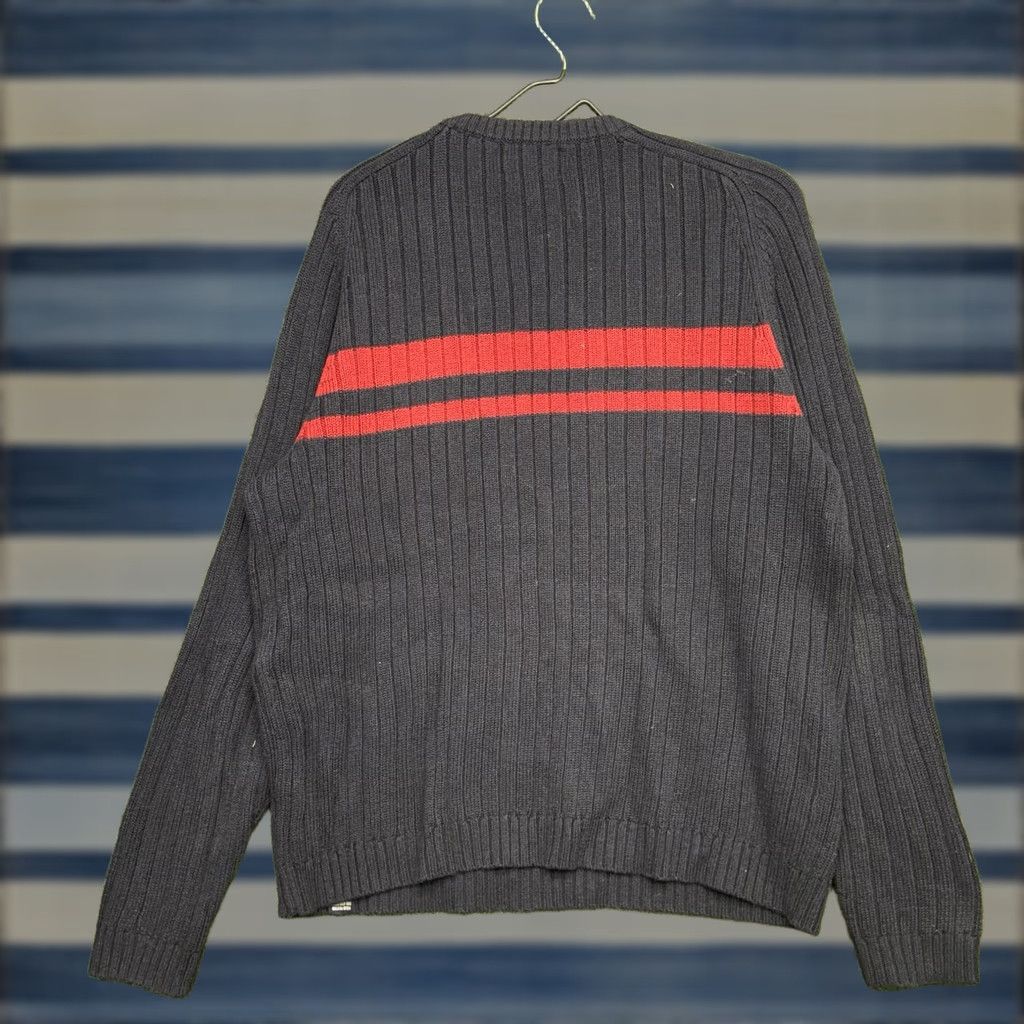 American Eagle Outfitters VINTAGE American Eagle Outfitters Sweater Mens M Pullover Knit Striped Wool Cotton V-Neck Slim Blue Winter Fall Golf Walking Preppy Modern Logo Size US M / EU 48-50 / 2 - 1 Thumbnail