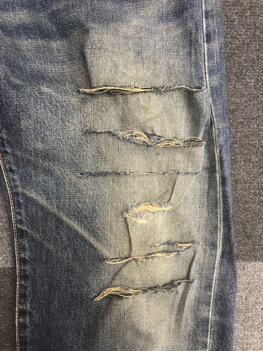 Edwin 💥Insane 90s💥 EDWIN 505x Distressed Mud Wash Selvedge Jeans Size US 31 - 6 Thumbnail