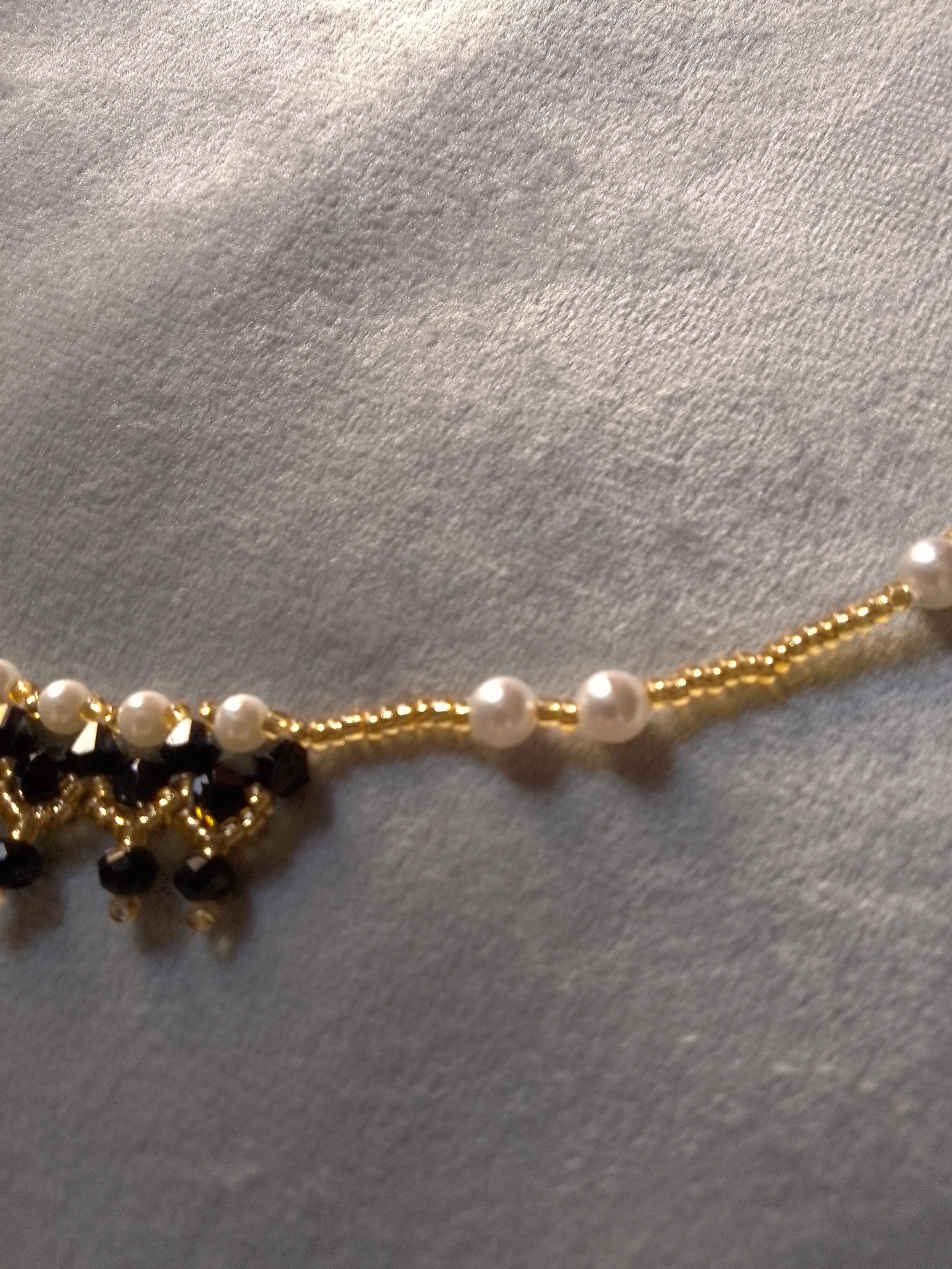 Other Golden Black Necklace with Swarovski crystal pendant Size ONE SIZE - 8 Thumbnail