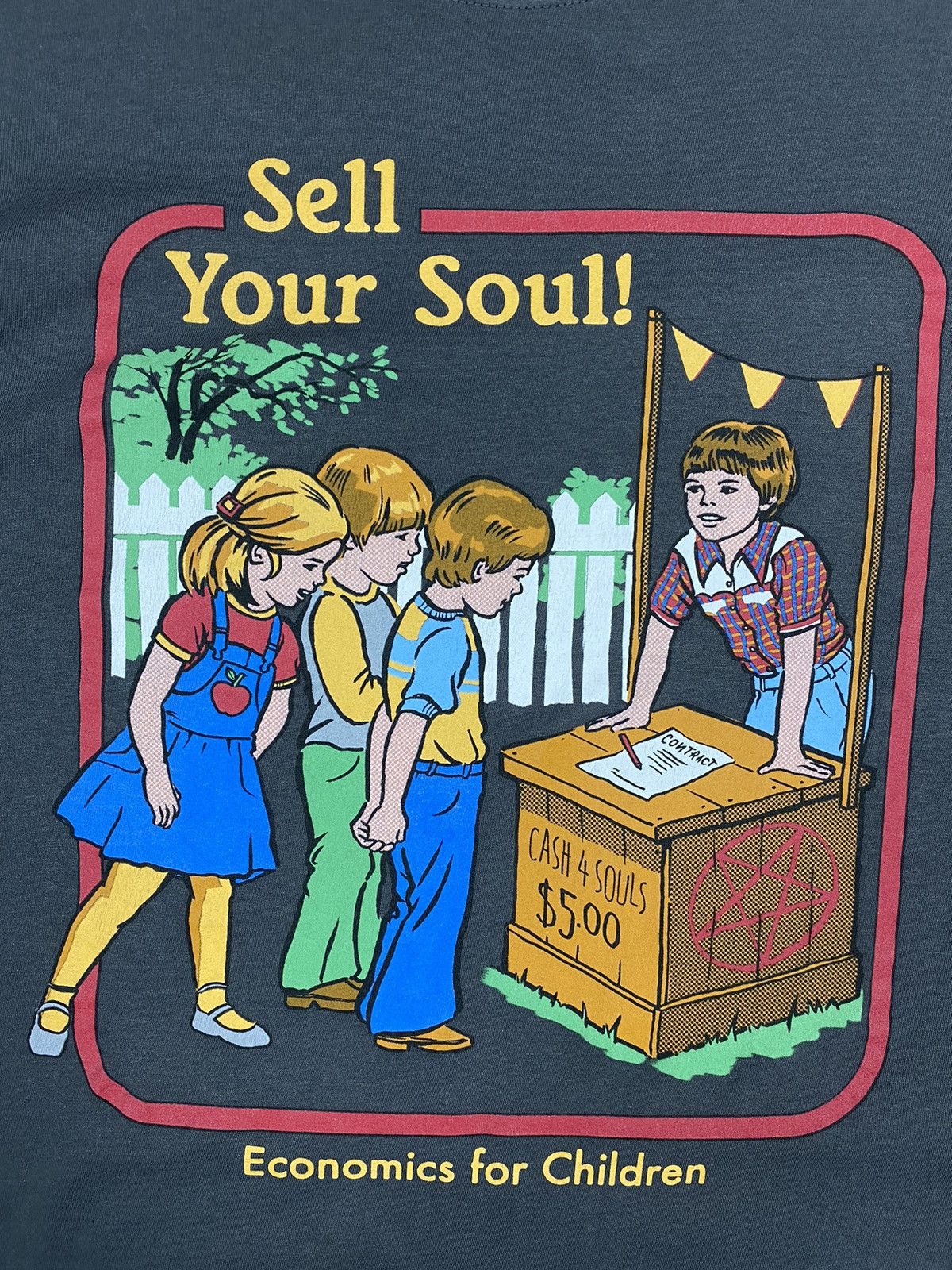 Other Vintage Economic for Children Sell Your Soul Satan Demon Tee Size US M / EU 48-50 / 2 - 6 Thumbnail