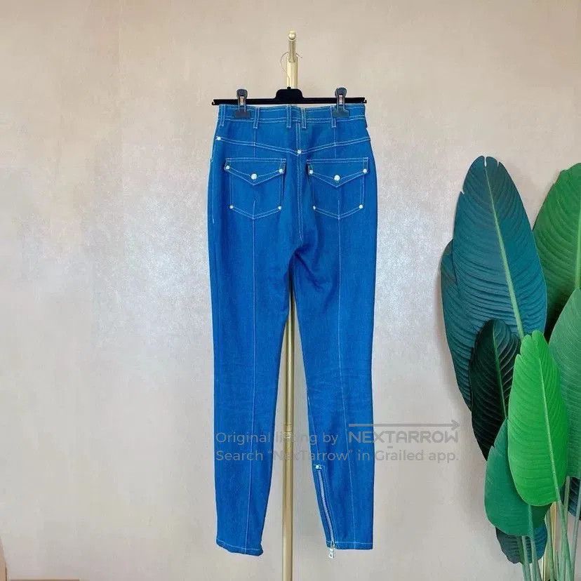 Balmain Balmain Women's Blue Jeans. Size 37" - 2 Thumbnail