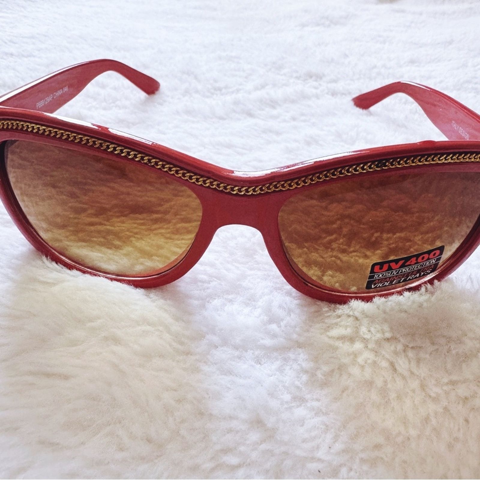 Other Rina Orange and Gold Sunglasses Size ONE SIZE - 5 Thumbnail