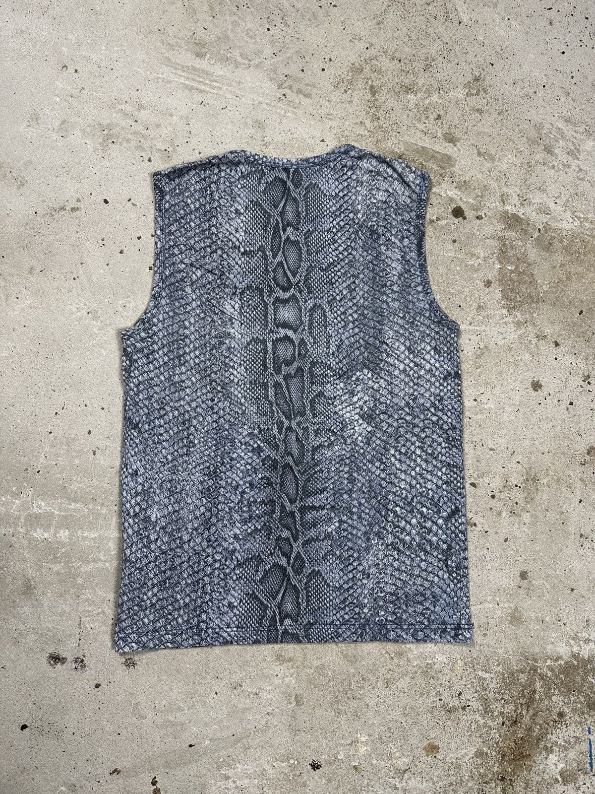 Roberto Cavalli Vintage 2000s Roberto Cavalli Snake Skin Print Tank Top Size XL / US 12-14 / IT 48-50 - 2 Thumbnail