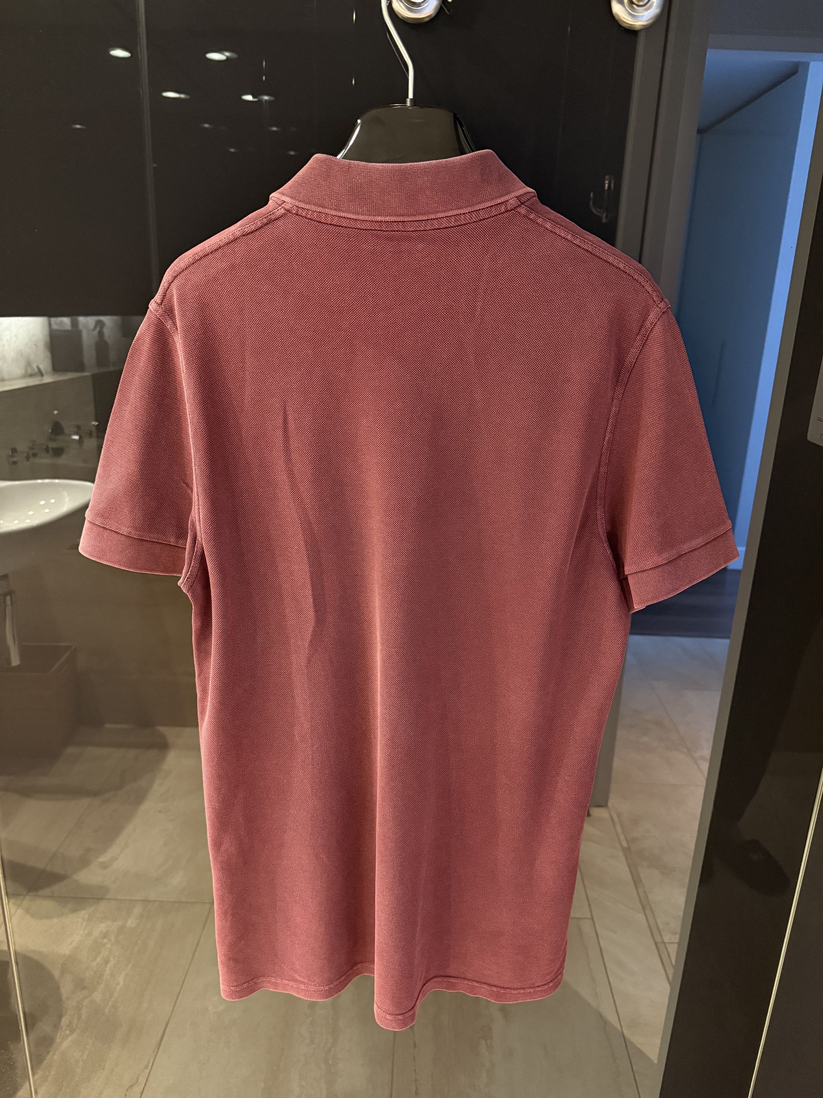 Saint Laurent Paris Bulldog "Moujik" Polo Shirt (burgundy) Size US M / EU 48-50 / 2 - 2 Thumbnail