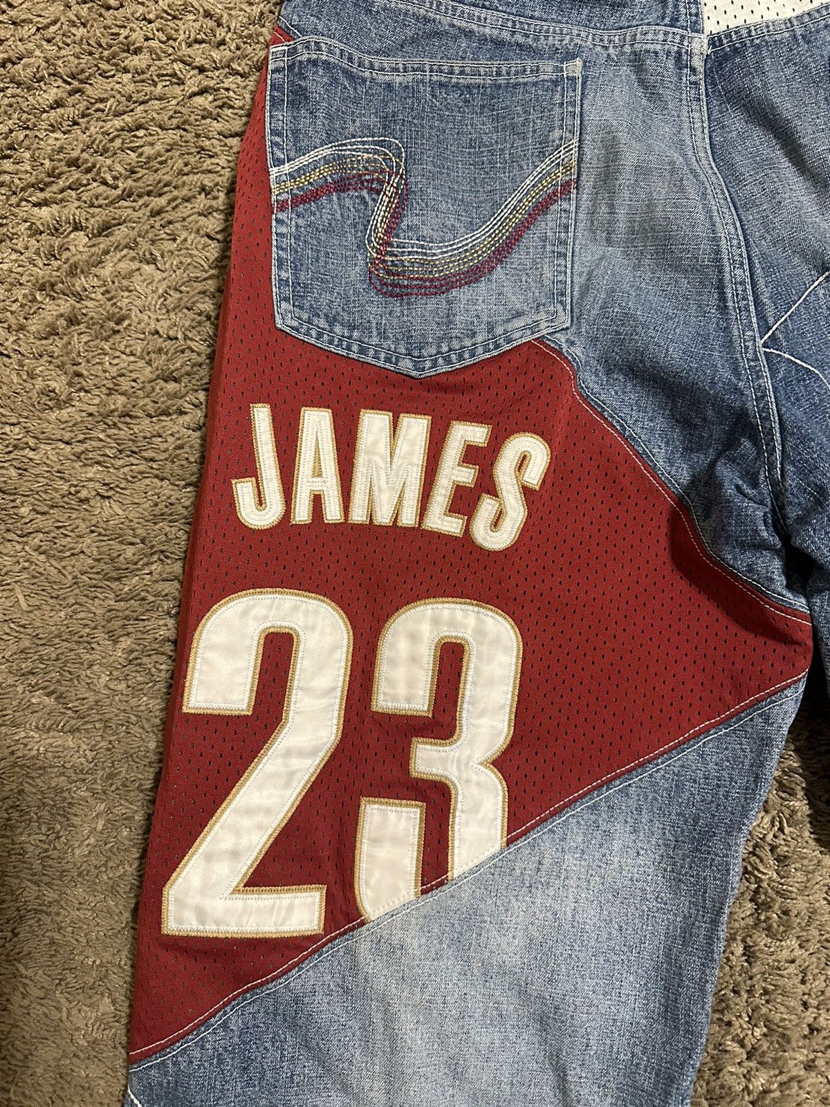 NBA × Vintage Vintage UNK NBA Cleveland Cavaliers pants 00s size 34x32 Size US 34 / EU 50 - 2 Thumbnail