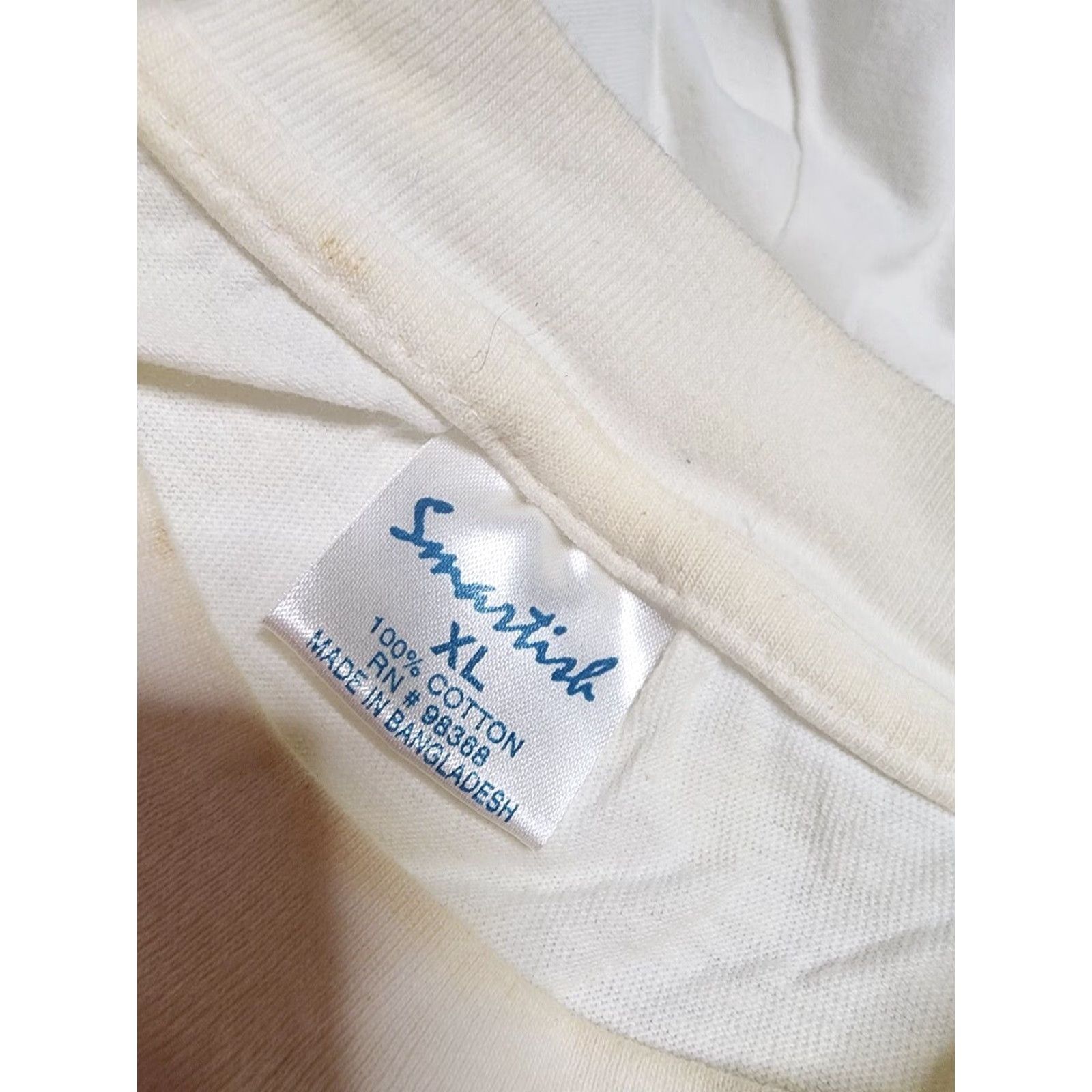 Sea New York VINTAGE New York T-Shirt Manhattan Logo 90s Mens XL White Crew Neck Short Sleeve Distressed Cotton Size US XL / EU 56 / 4 - 5 Thumbnail