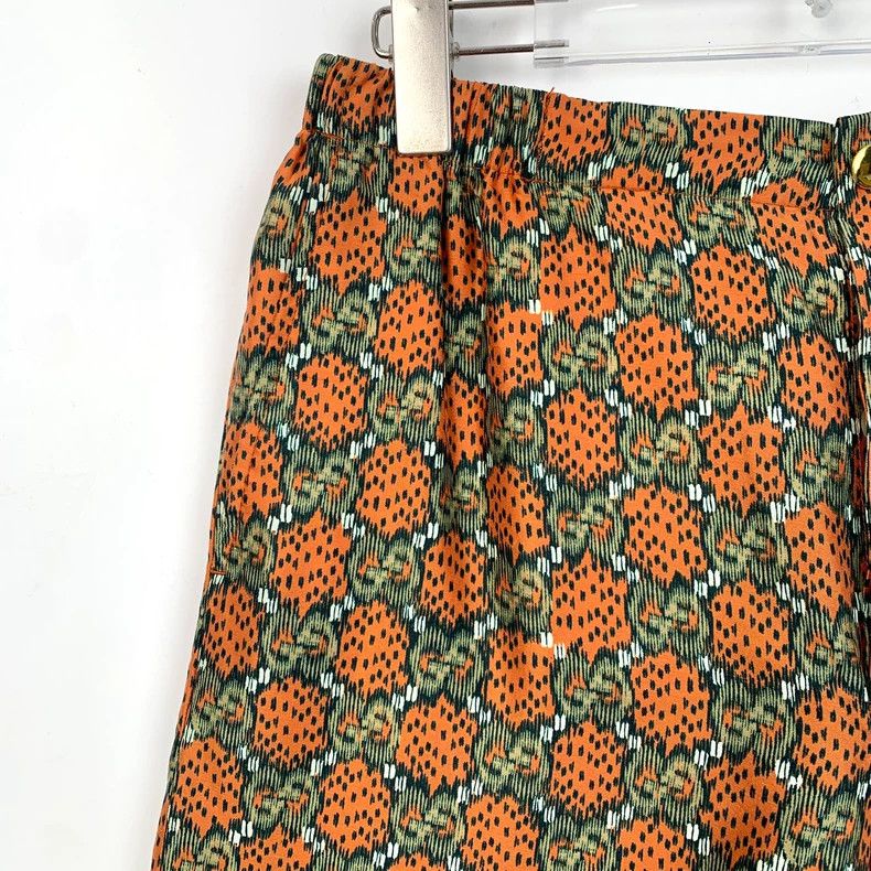 Gucci Gucci Color-blocked mulberry silk double G full-print logo Size US 28 / EU 44 - 3 Thumbnail
