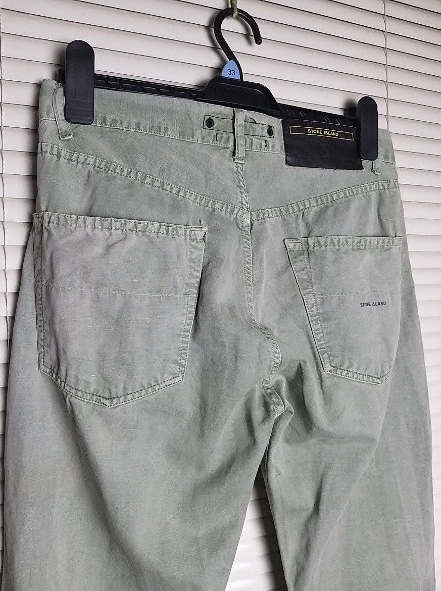 Stone Island VINTAGE STONE ISLAND S.I DISTRESSED COTON PANT Size US 31 - 1 Thumbnail