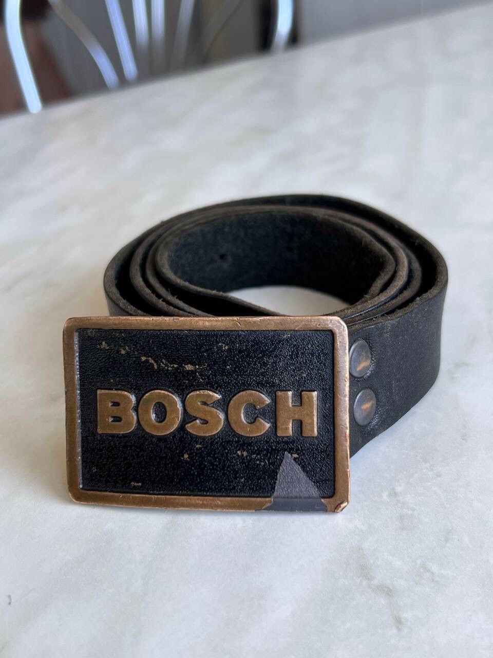 Vintage Vintage 90s Y2K Bosch Mike Follmer Belt Leather Metal Logo Size ONE SIZE - 2 Thumbnail