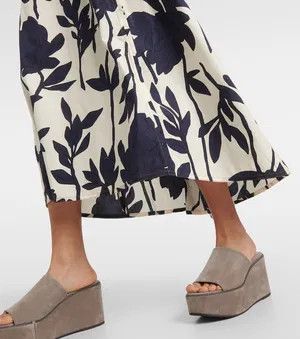 Brunello Cucinelli o1y0725 Midi Dress in White/Black Size XS / US 0-2 / IT 36-38 - 4 Thumbnail