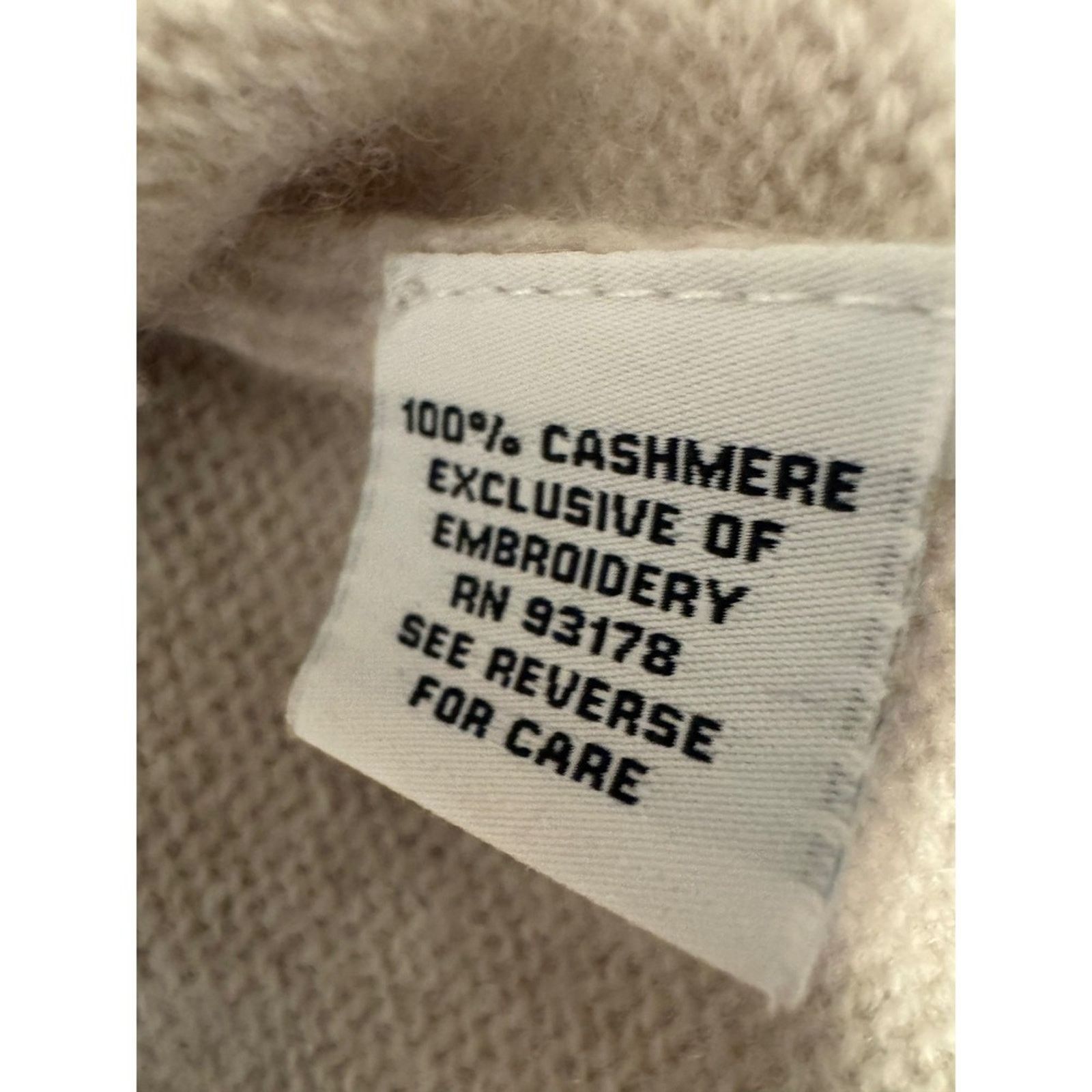 Woolrich Woolen Mills The Cashmere Project Tan Love Heart Embroidered Sweater Size S / US 4 / IT 40 - 5 Thumbnail