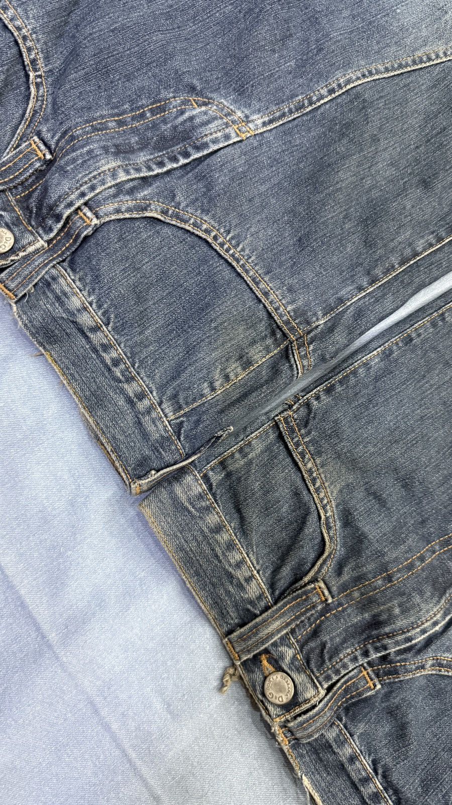 Dolce & Gabbana 00s y2k Vintage Dolce & Gabbana D&G Upside Down Denim Pants Size US 36 / EU 52 - 5 Thumbnail