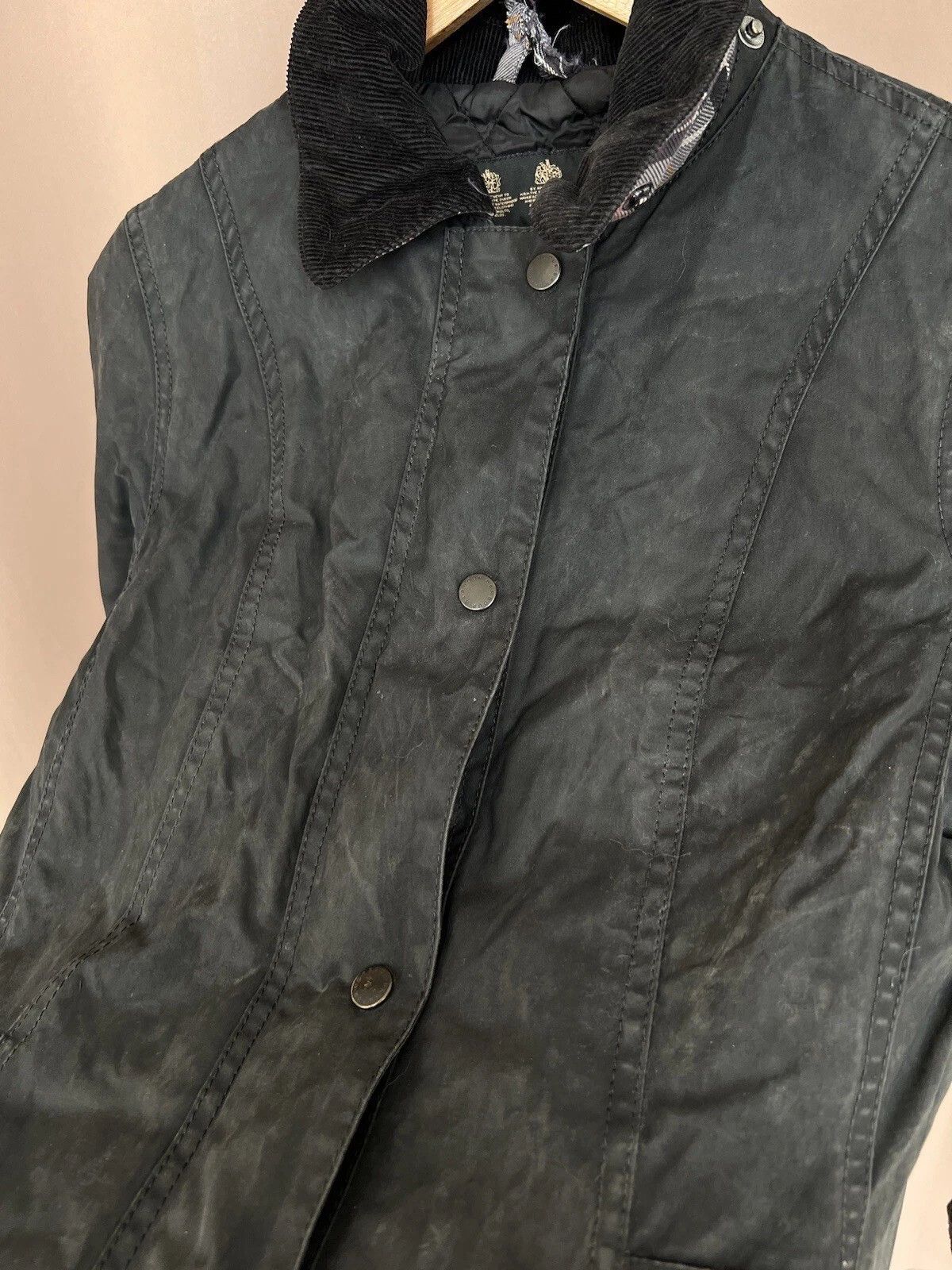 Barbour Barbour Wax Jacket Womens Size S/M or US 8 Full Zip Vintage Size S / US 4 / IT 40 - 19 Thumbnail