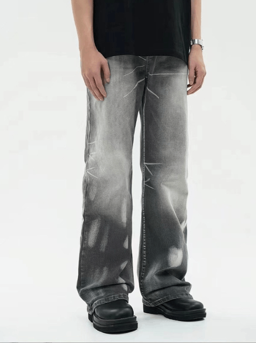 Japanese Brand × Jean Men's distressed washed American flared casual jeans Size US 32 / EU 48 - 3 Thumbnail